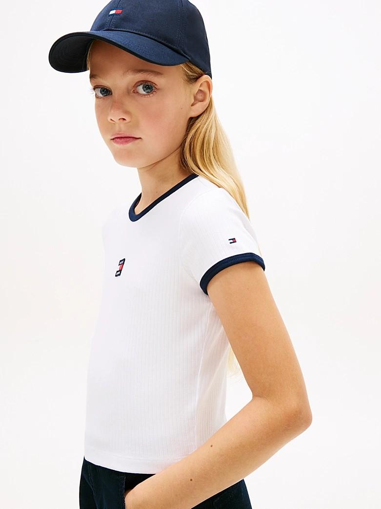T-shirt heritage extra slim fit con bandiera KG0KG09066J YBR TOMMY HILFIGER 