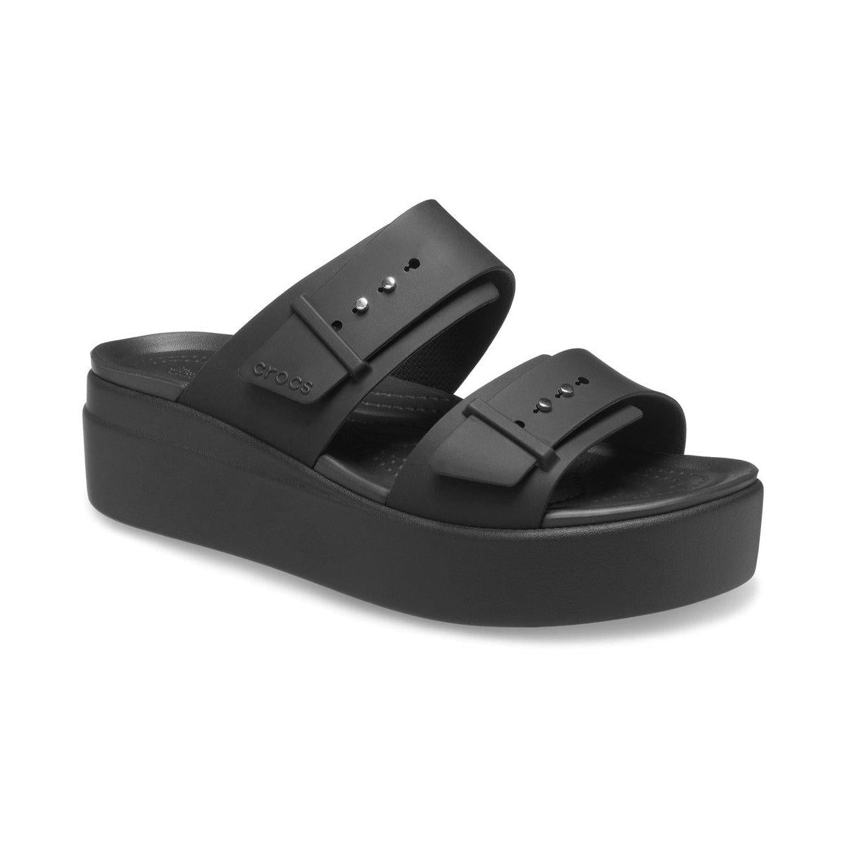 Brooklyn Sandal Low Wedge Donna Black CR207431 BLK CROCS 