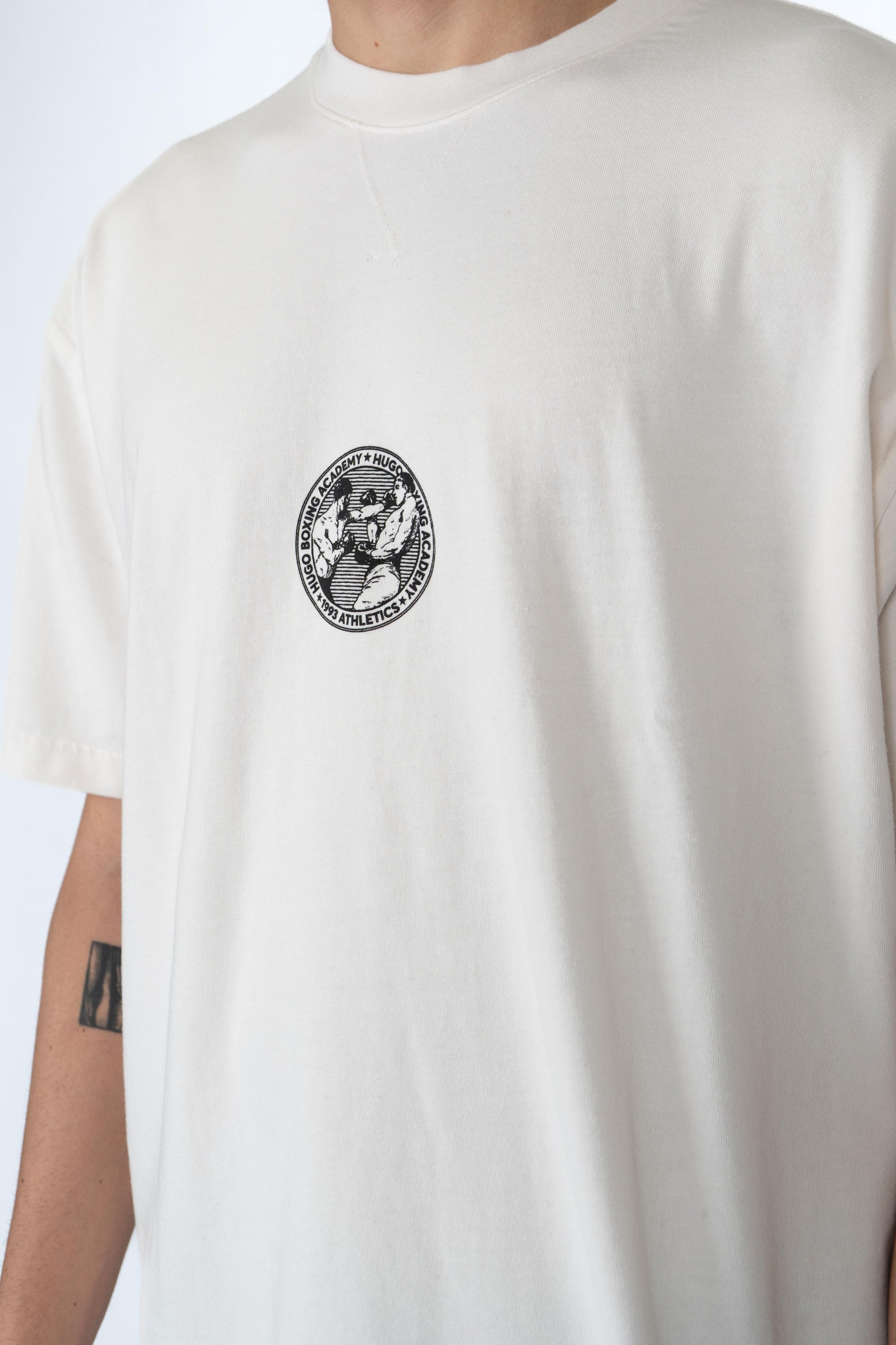 Maglietta in cotone con illustrazioni di boxe 50542366 102 HUGO 