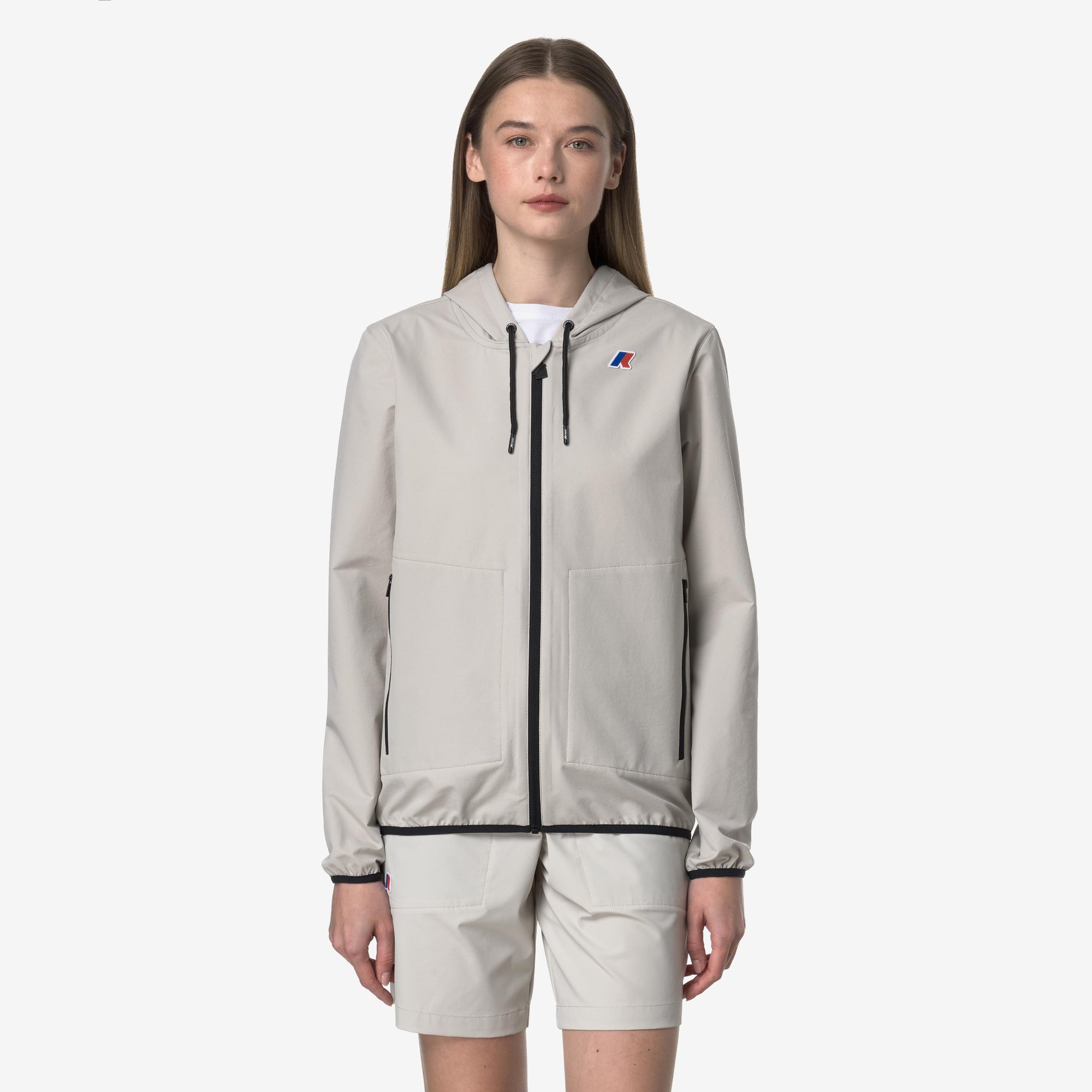 Giacca in pile da viaggio ripiegabile unisex beige K2122YW 634 K-WAY 