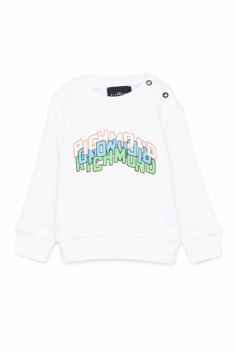 Felpa con logo sul davanti RIP26102FE WHITE RICHMOND 