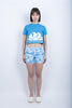 T-shirt crop bilberry