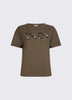 T-shirt con applicazioni gioiello