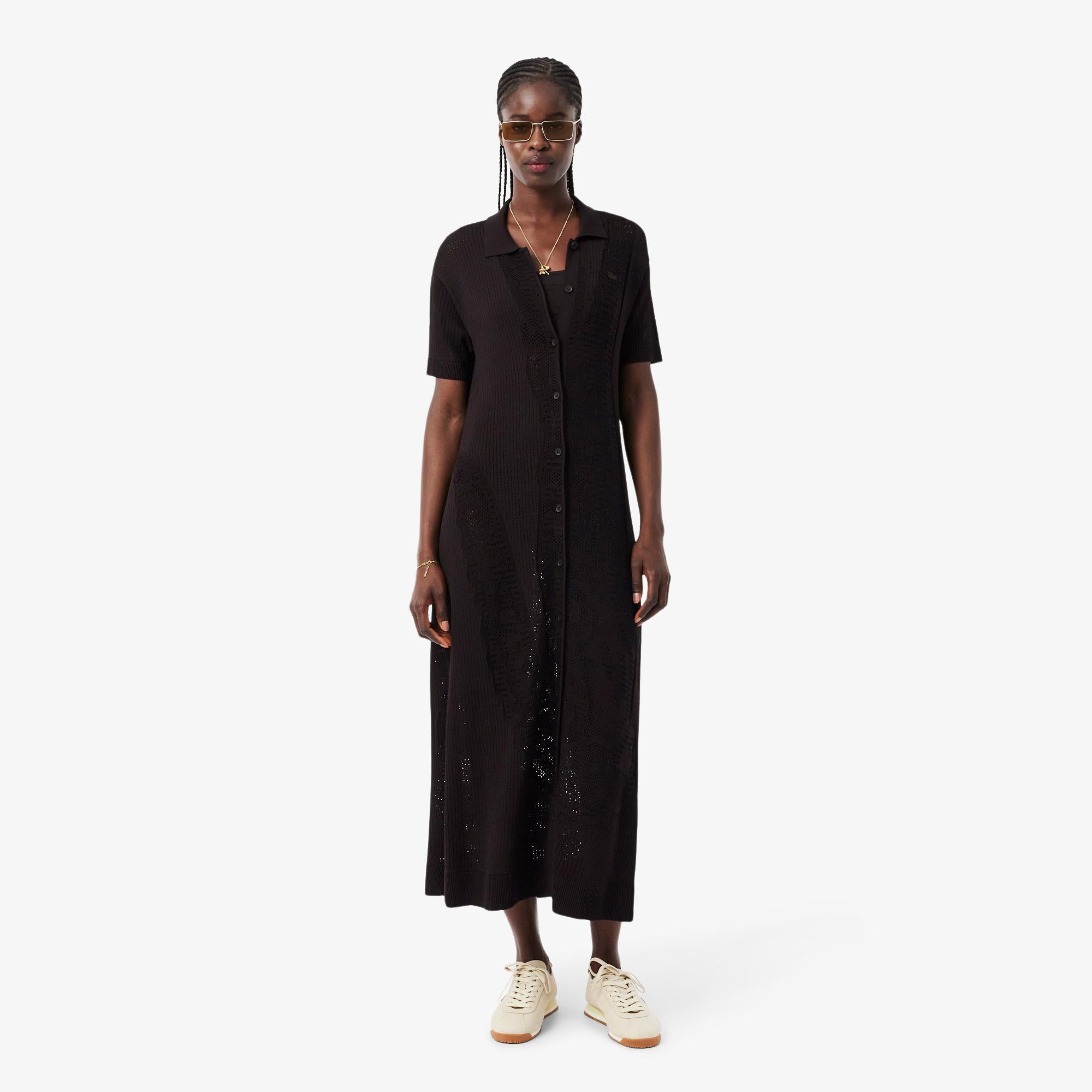 Abito polo all'uncinetto EF1073 3LA LACOSTE 