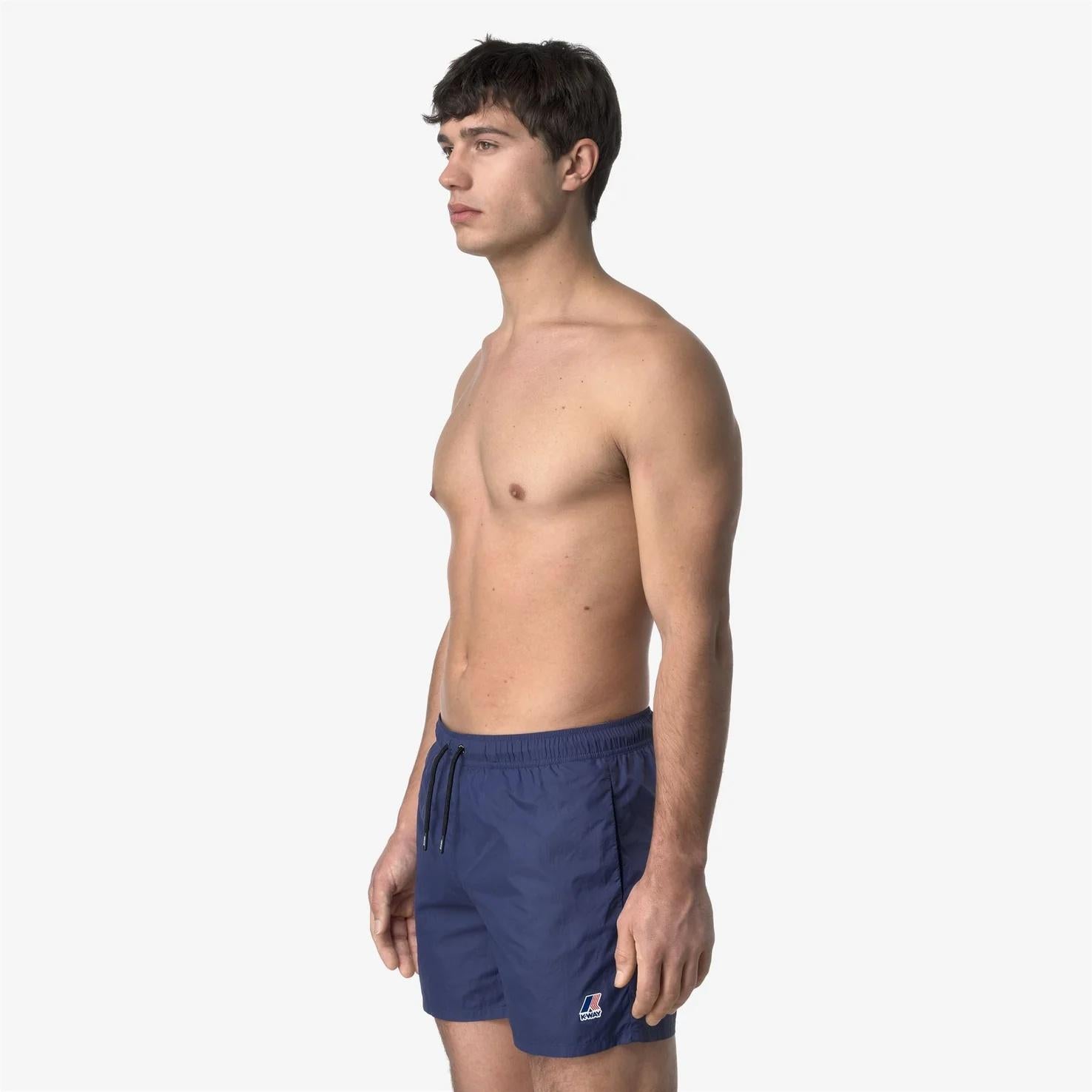 Costume da bagno da uomo ripiegabile blu con slip in rete K31357W 867 K-WAY 