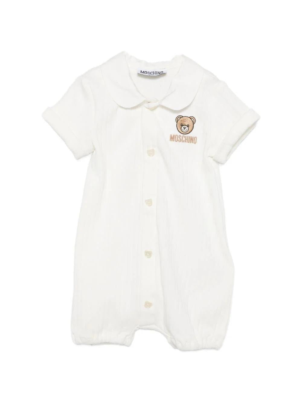 Tutina per neonati con applicazione Teddy Bear MUY08YLAA55 10063 MOSCHINO BABY 