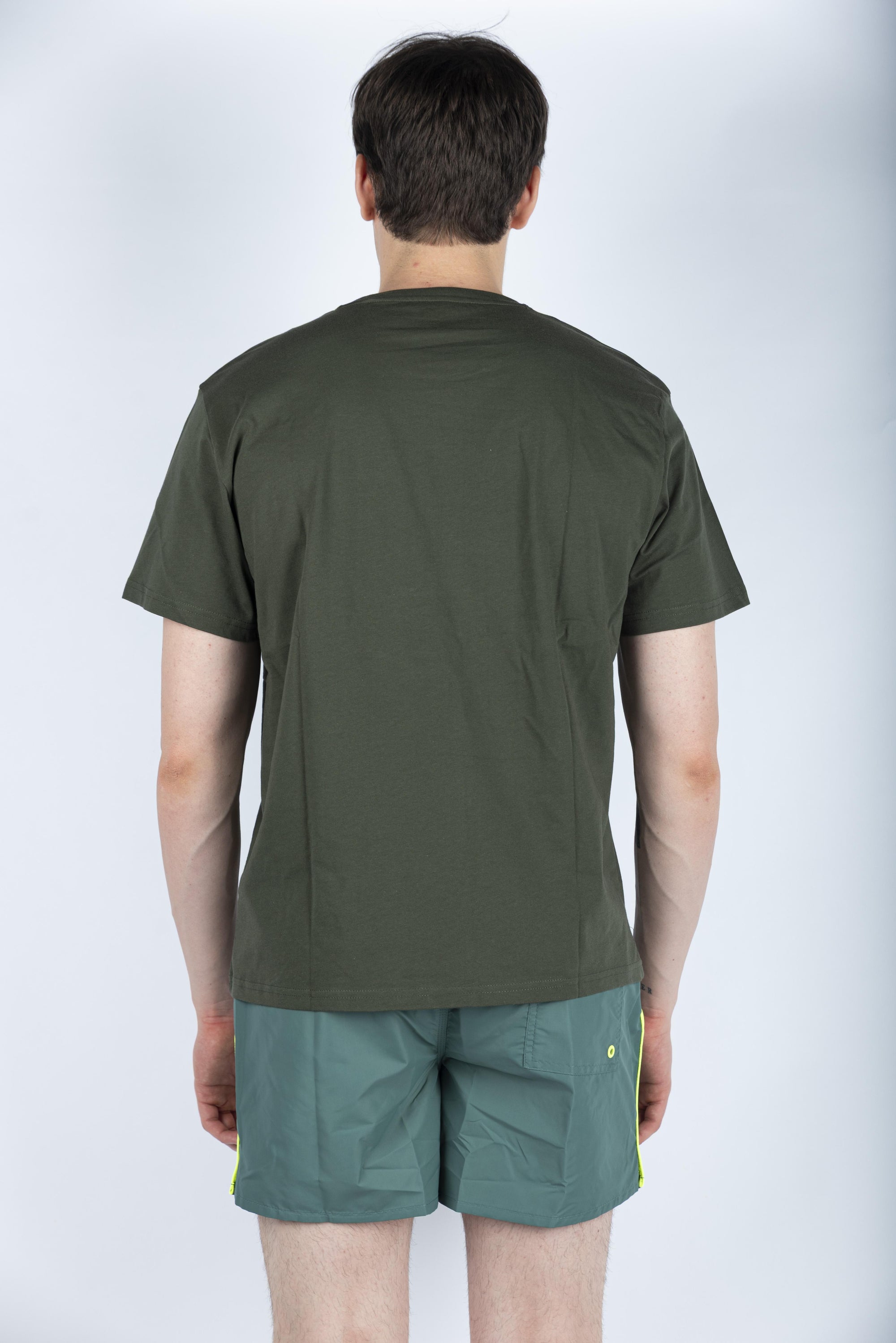 T-shirt con logo stampato verde M301TEJR900 30200 SUNDEK 