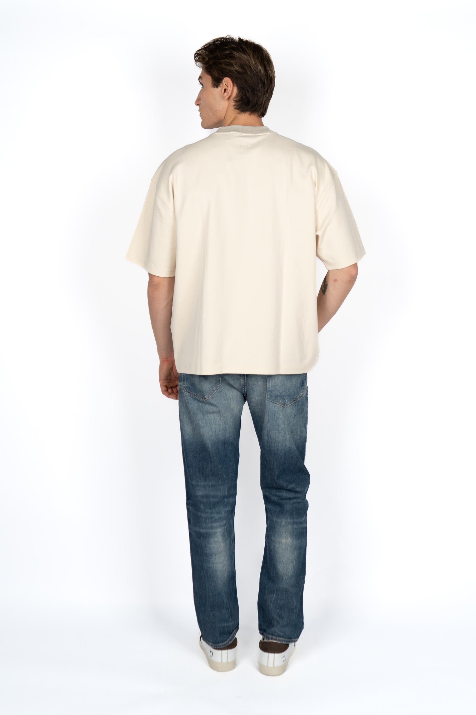 T-shirt oversize in cotone elasticizzato 50543475 767 BOSS 