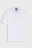 Mercerized cotton polo shirt with double monogram