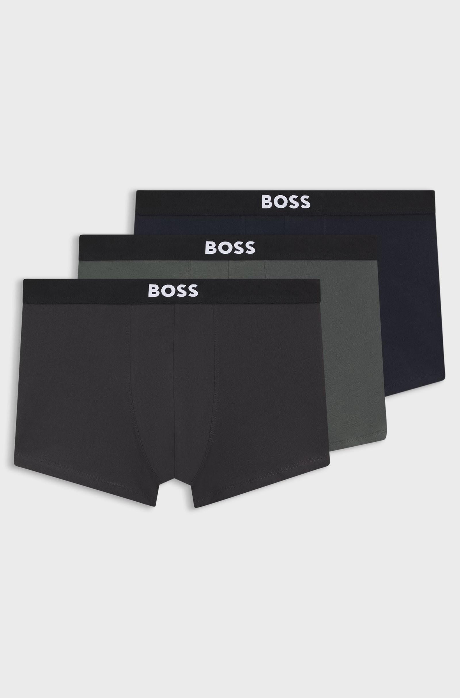 Boxer corti in cotone elasticizzato in confezione da tre 50544263 973 BOSS 