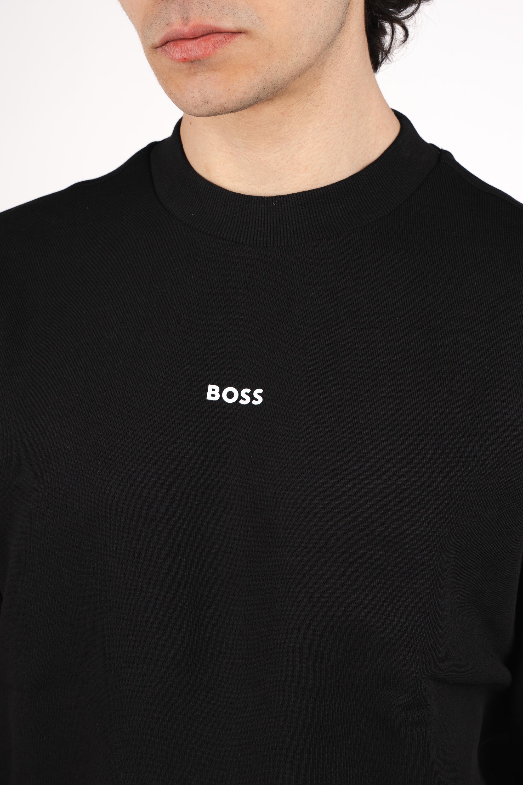 Felpa relaxed fit con logo a contrasto 50514541 001 BOSS 
