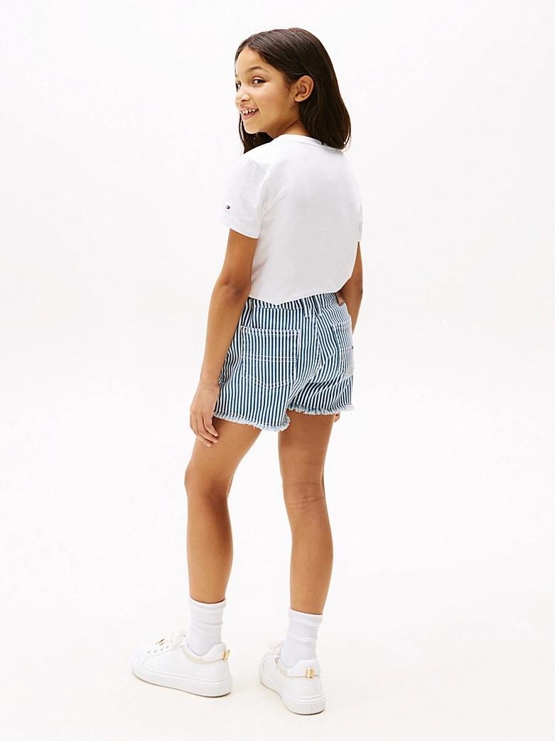 Shorts in denim a righe KG0KG08444T 1A4 TOMMY HILFIGER 
