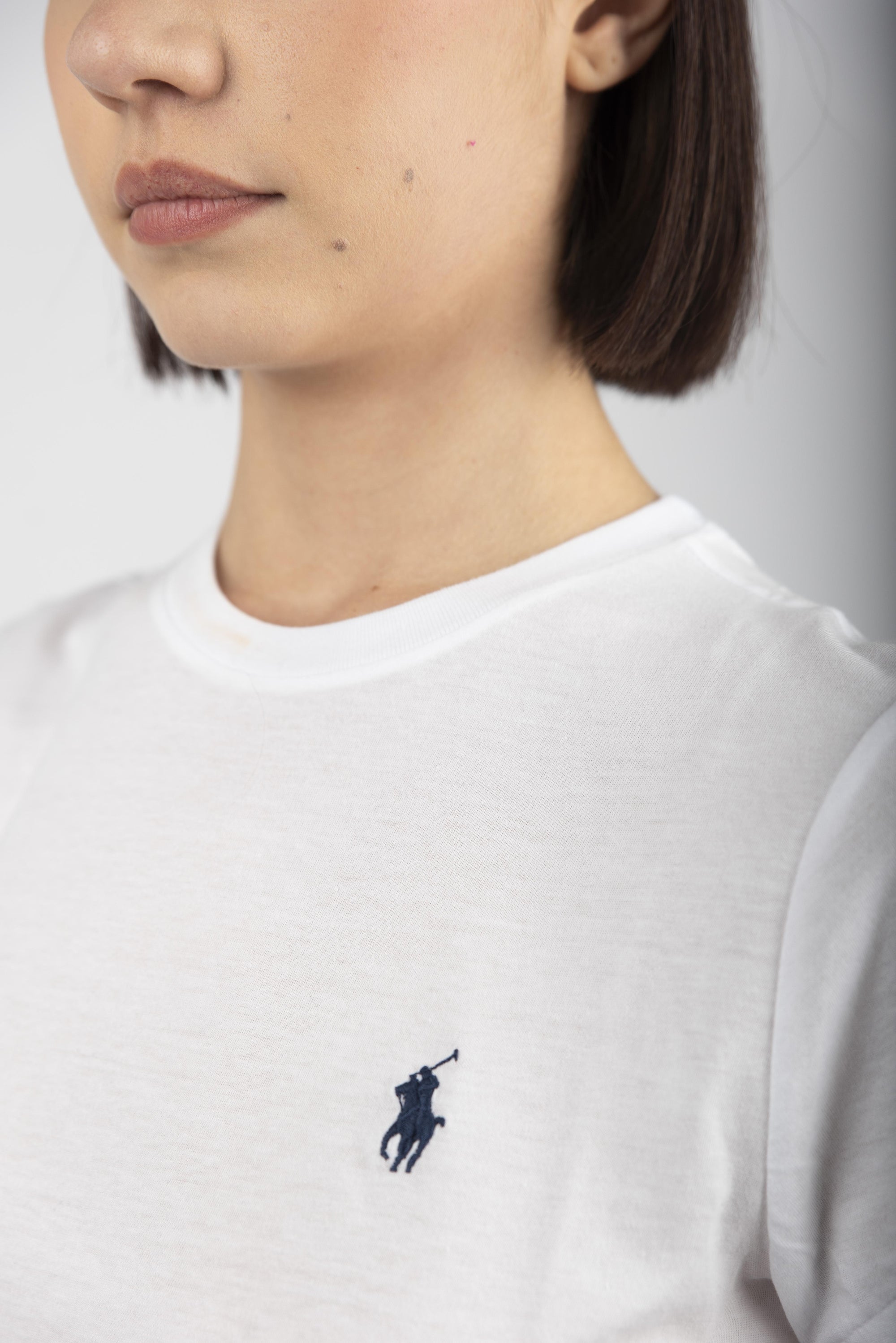 Maglia a girocollo in jersey di cotone white 211898698 005 POLO RALPH LAUREN 