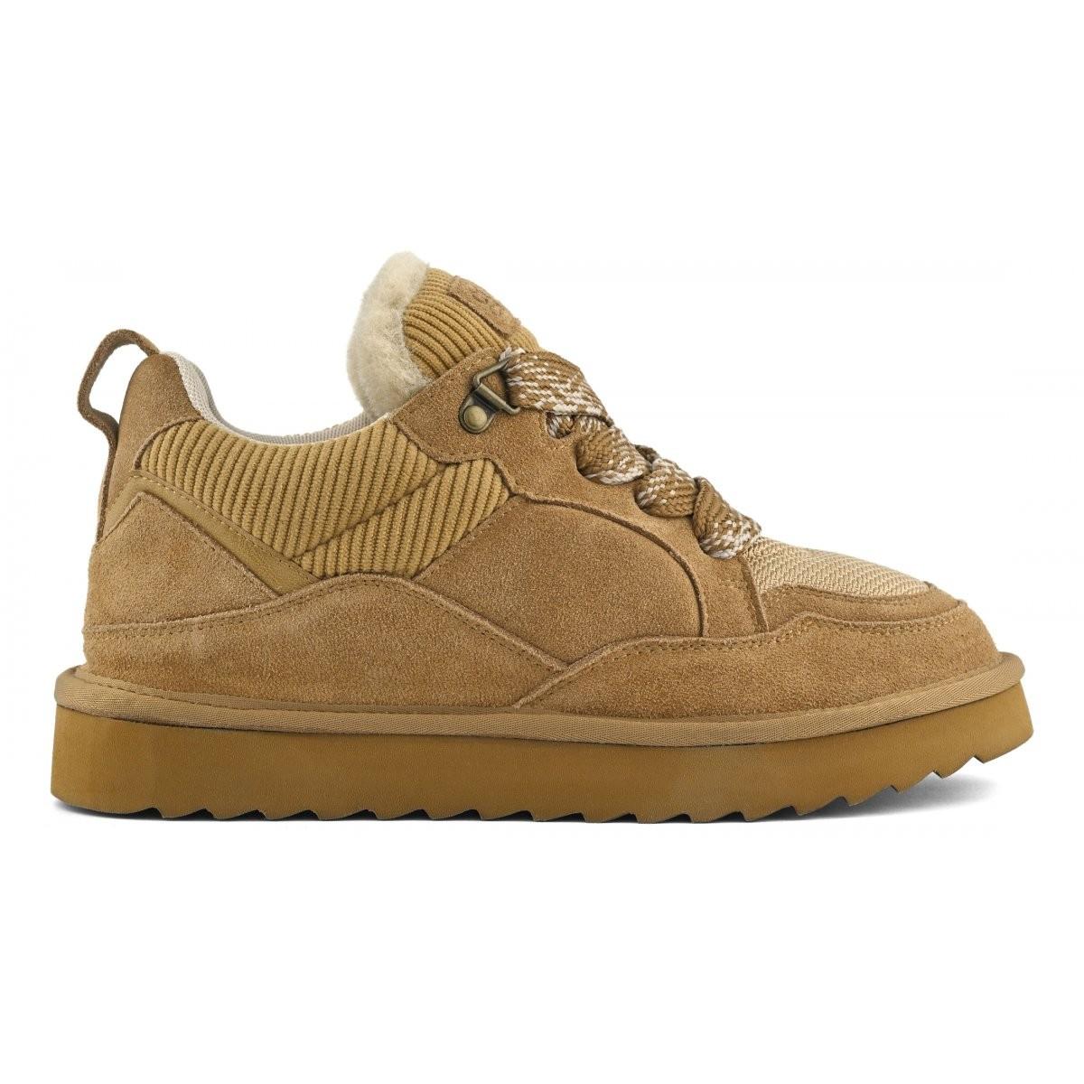 Sneaker in pelle scamosciata con lacci maxi HCYW261 TAN COLORS OF CALIFORNIA 