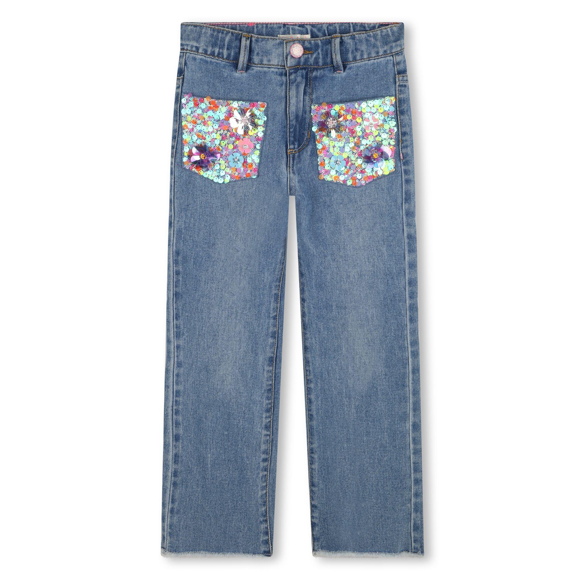 Jeans con paillettes U20849 Z25 BILLIEBLUSH 