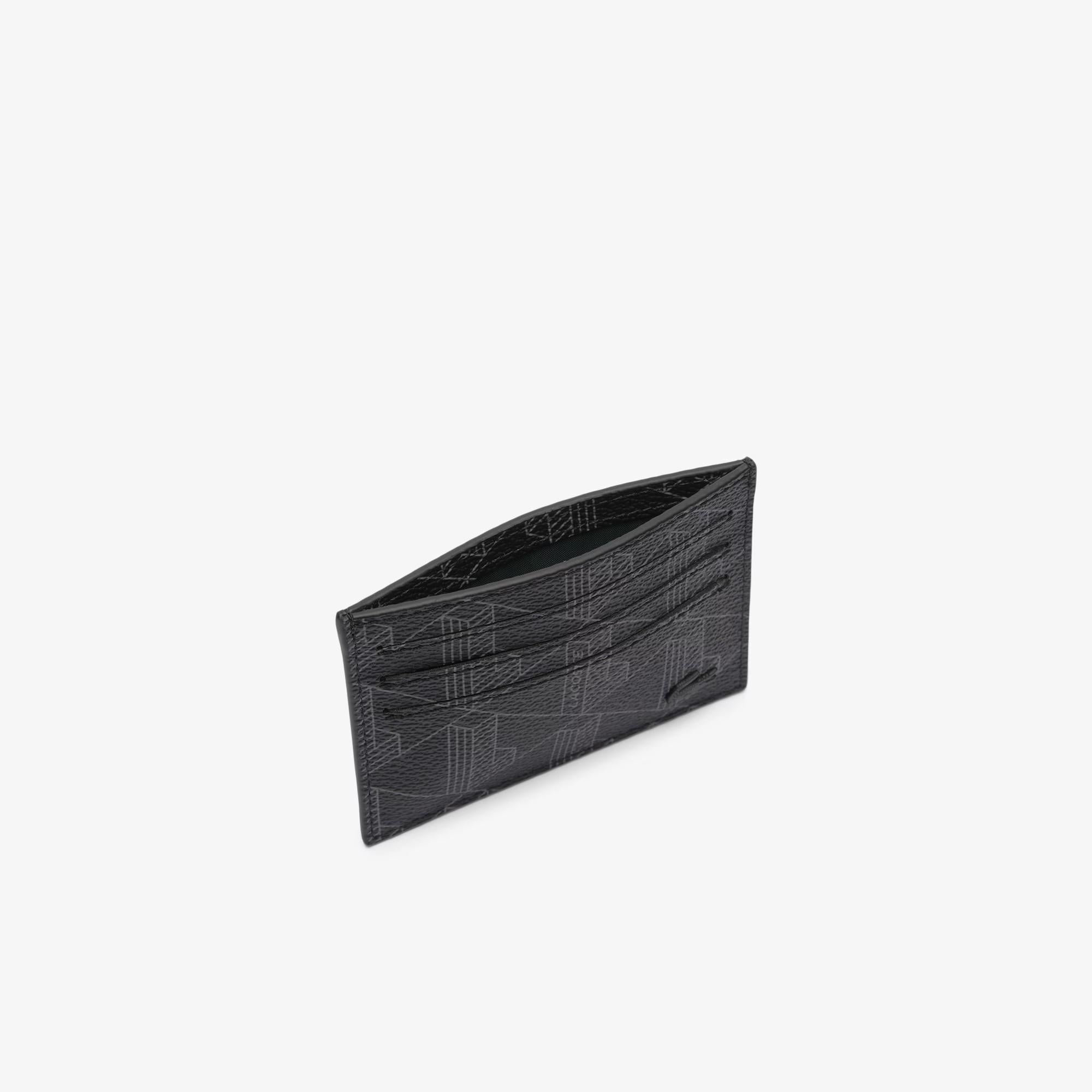 Porta carte da uomo in canvas con stampa di monogramma The Blend NH3719 H45 LACOSTE ACCESSORI 