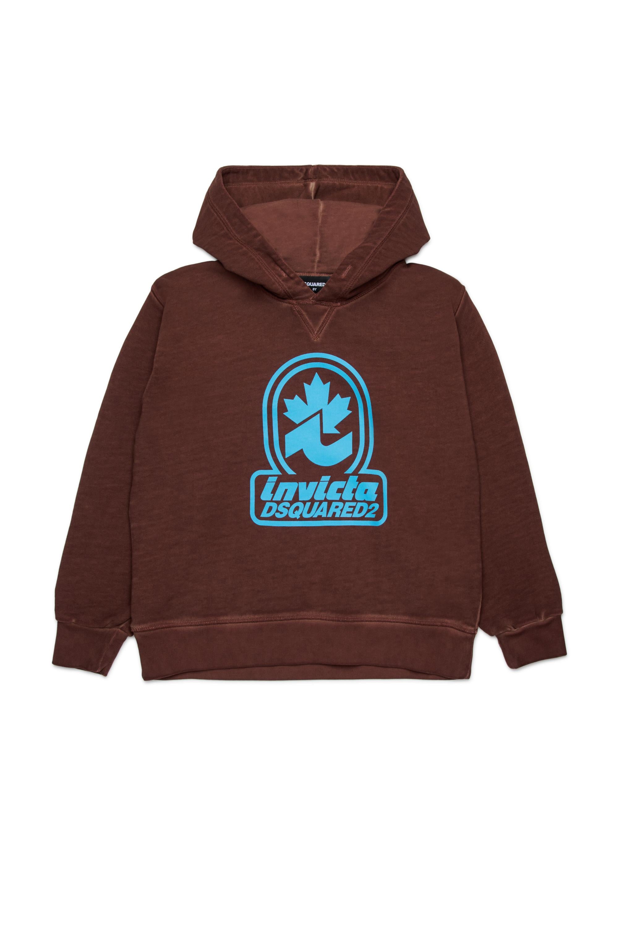 D2Kids Junior Invicta Hoodie Brown DQ2907D0AD2 DQ771 DSQUARED2 