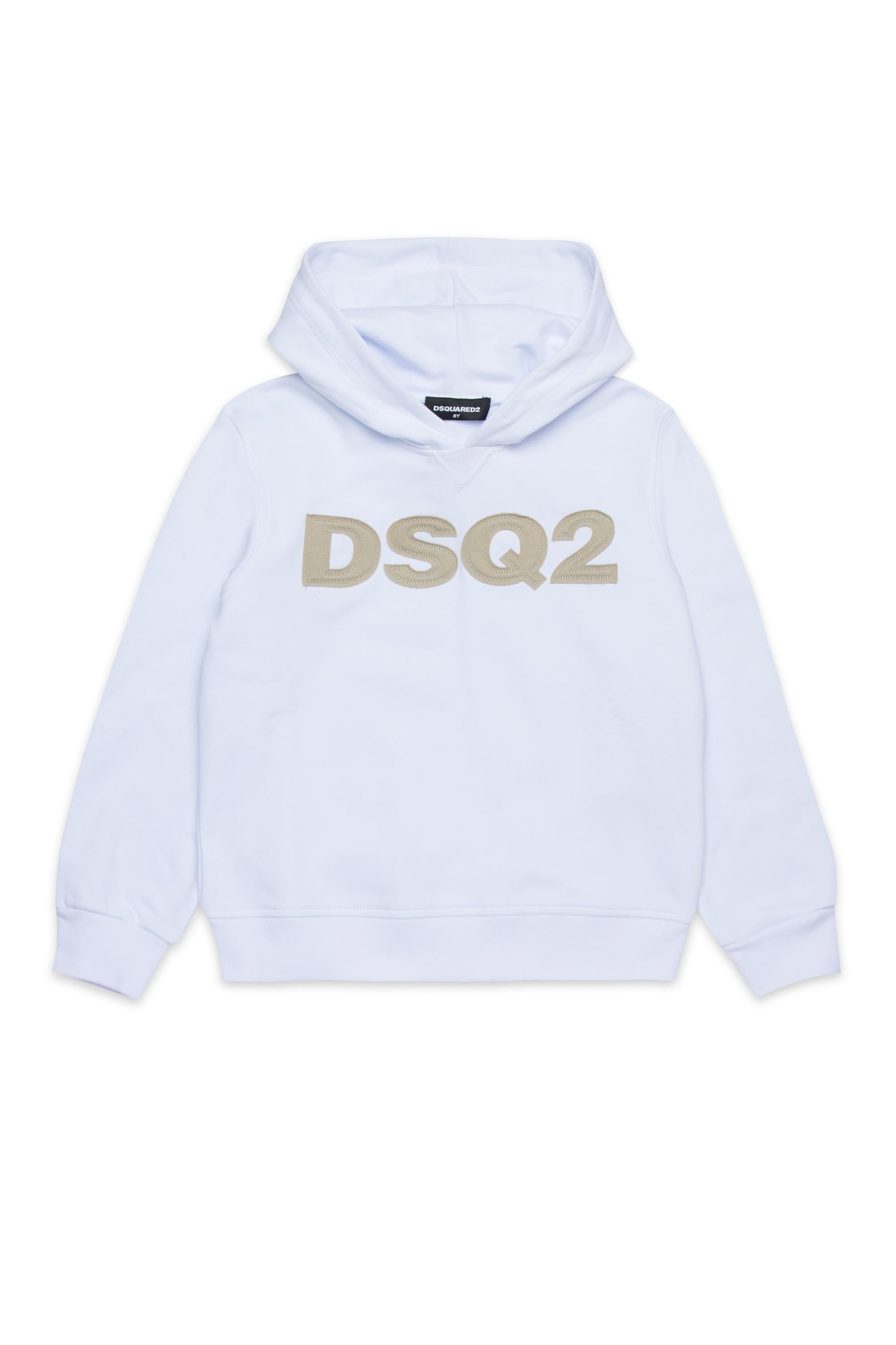 D2Kids Junior DSQ2 Relaxed Hoodie White DQ2750D0094 DQ100 DSQUARED2 