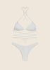 Bikini Triangolo con Slip Americano Fisso Bianco