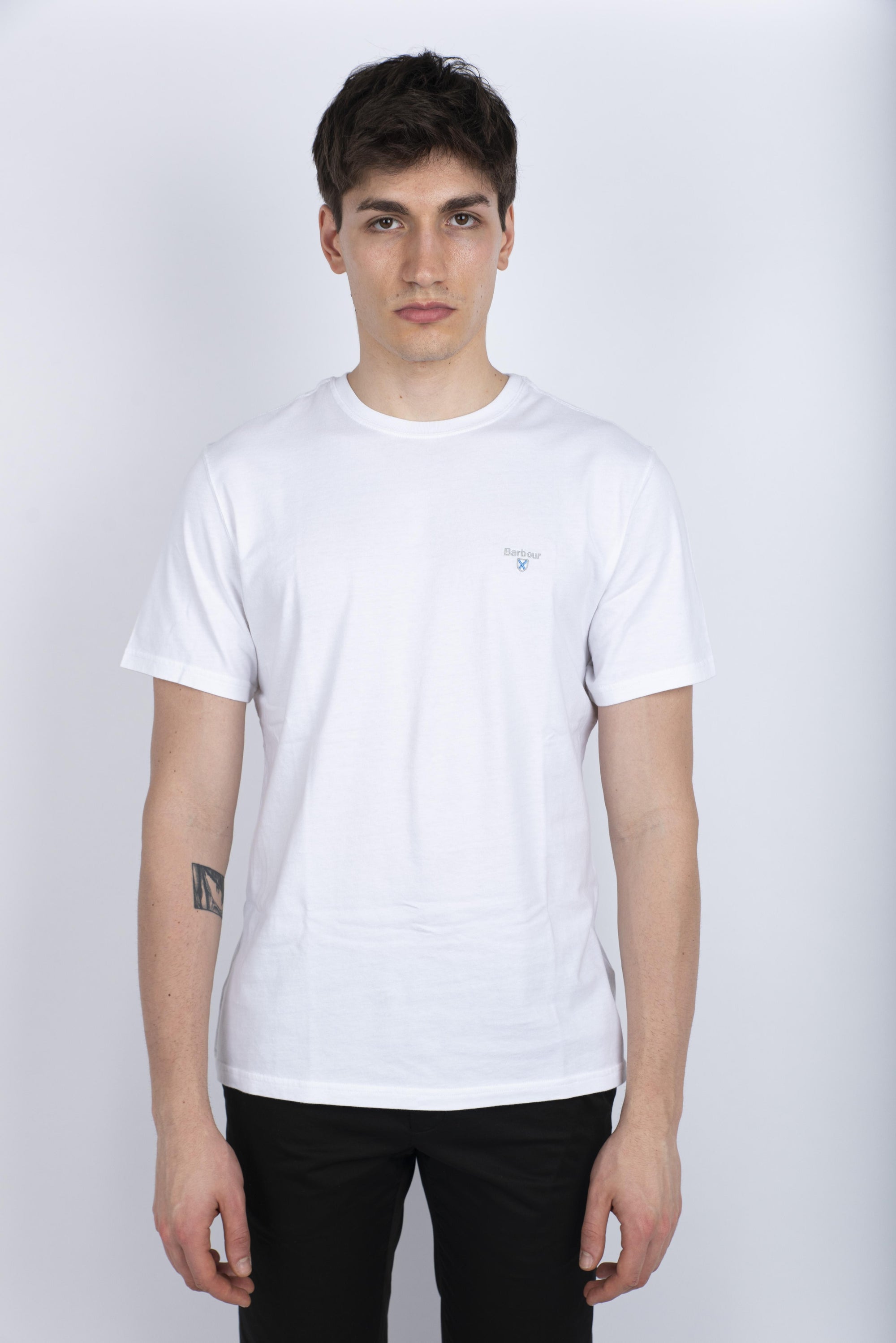 T-Shirt sportiva Tartan bianco Barbour MTS0670 WH11 BARBOUR 
