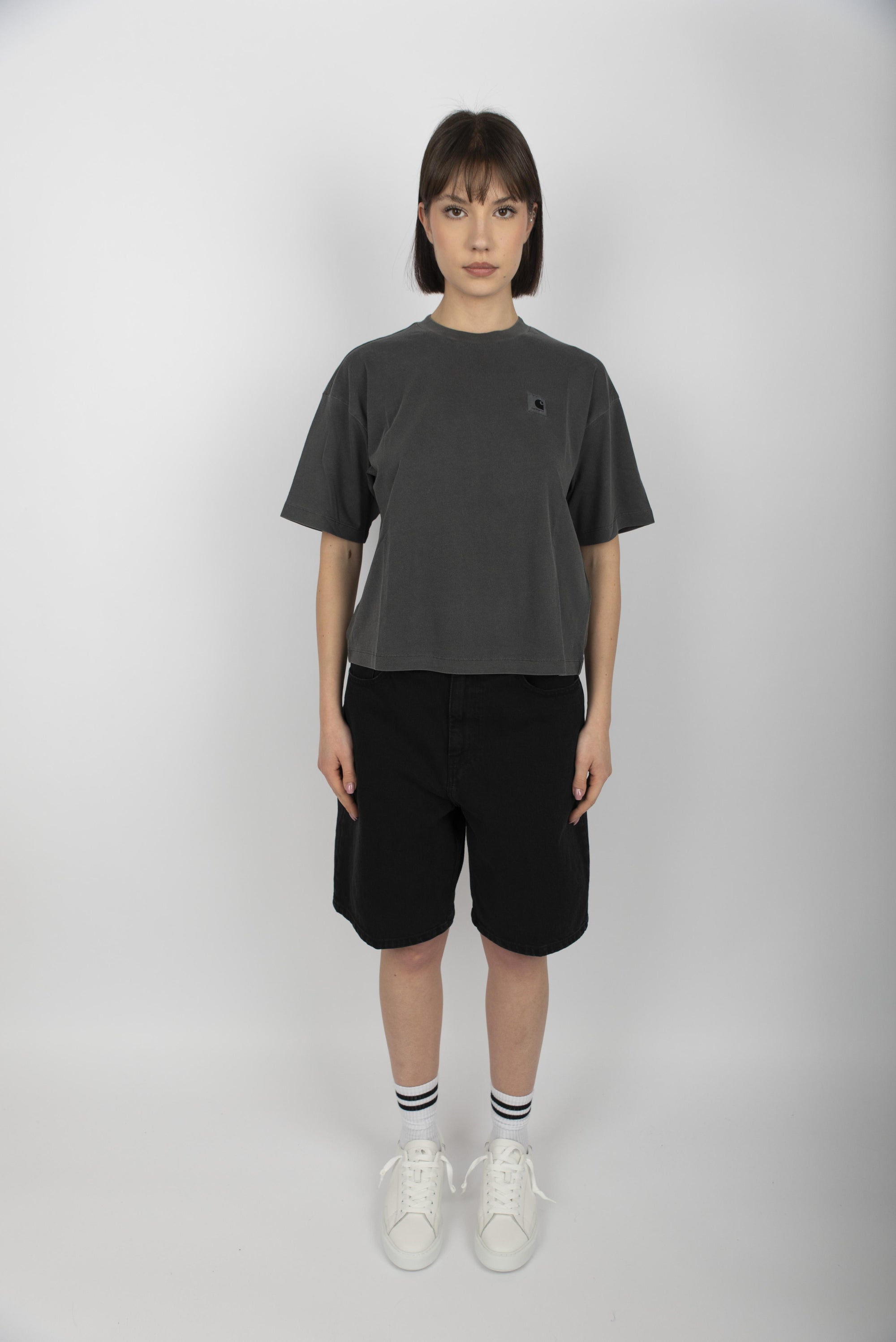 T-shirt Women's S/S Nelson graphite garment dyed  I033051 87GD CARHARTT WIP 