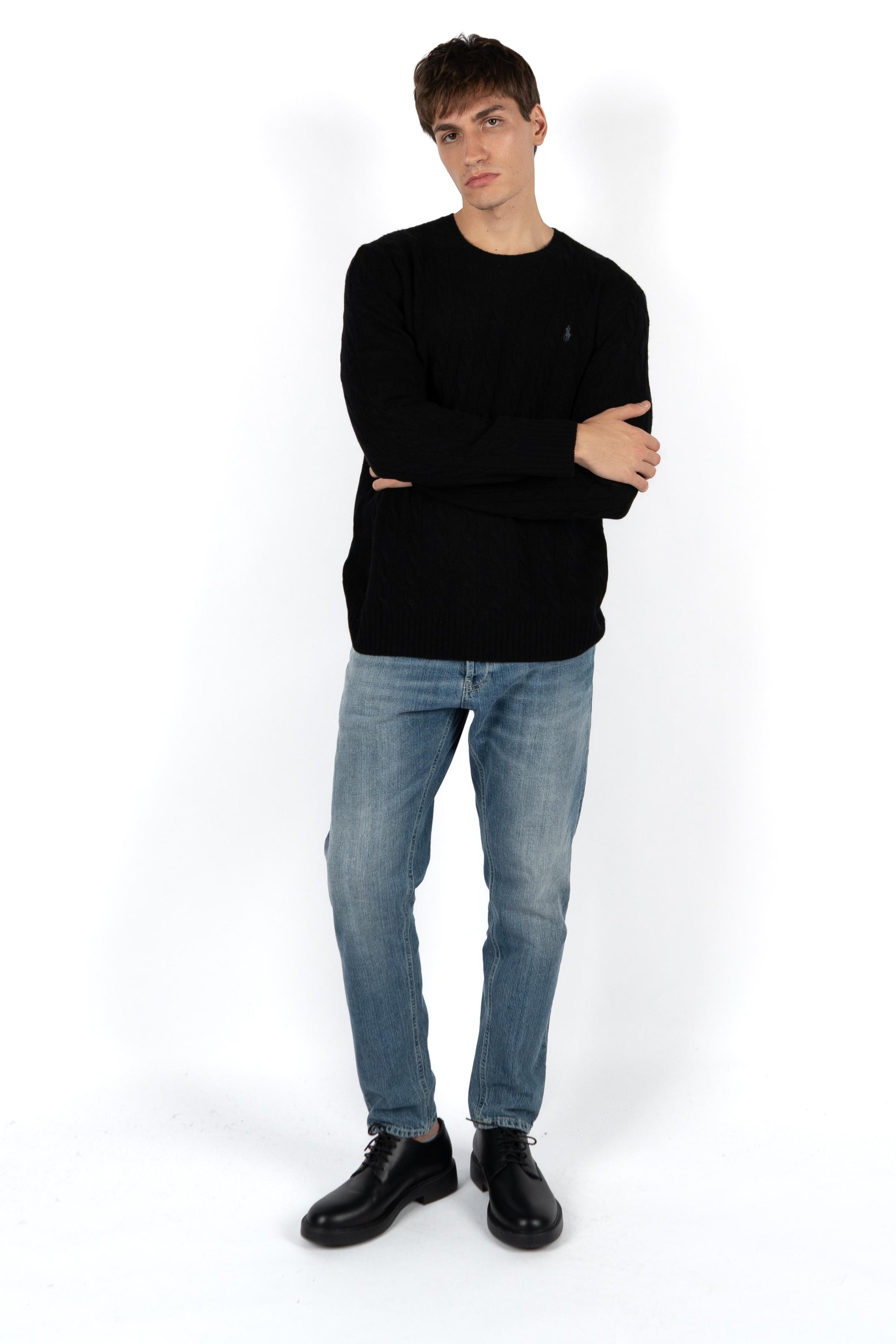 Maglia in lana e cashmere a trecce 710876762 001 POLO RALPH LAUREN 