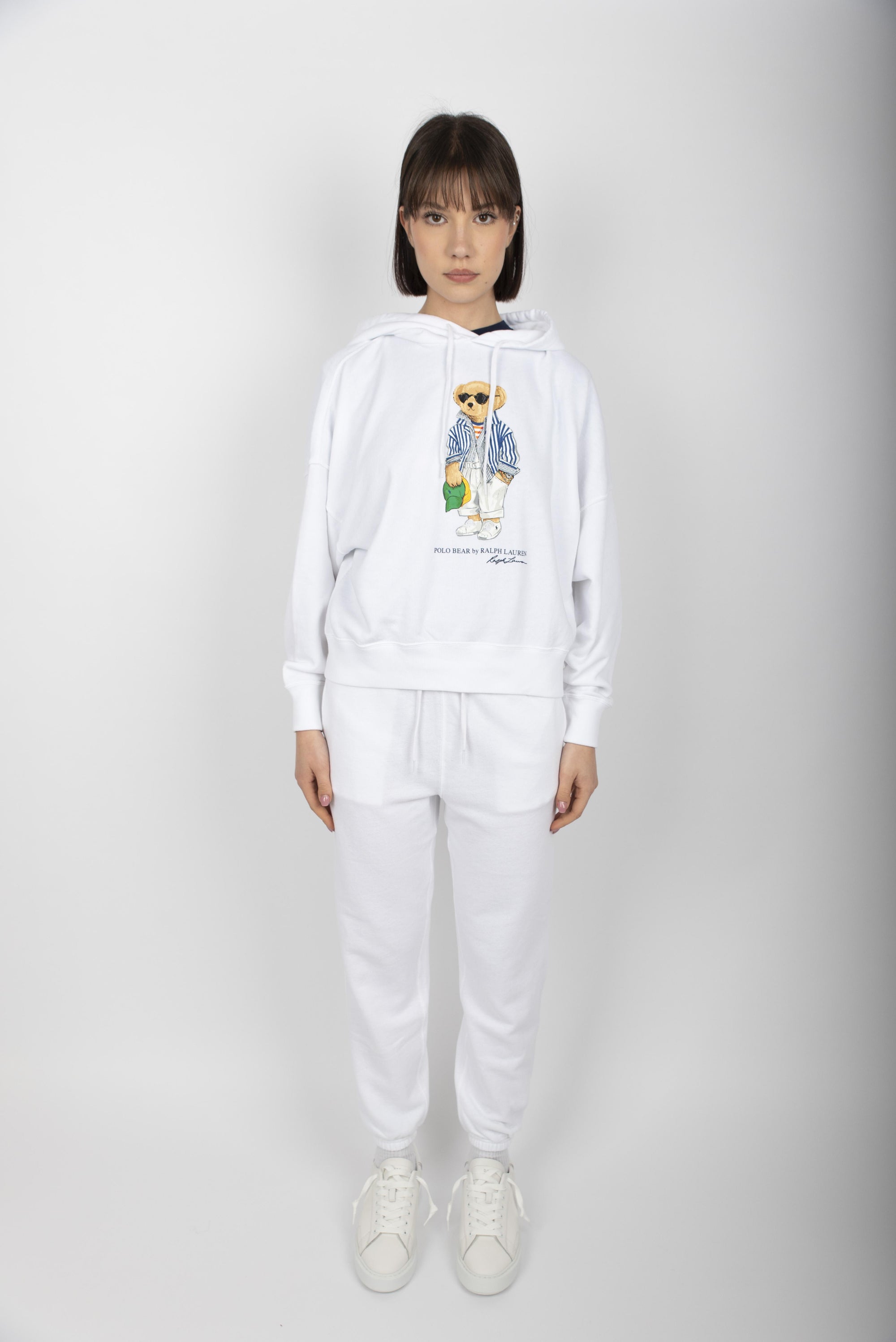 Felpa con cappuccio Polo Bear bianco 211959115 001 POLO RALPH LAUREN 