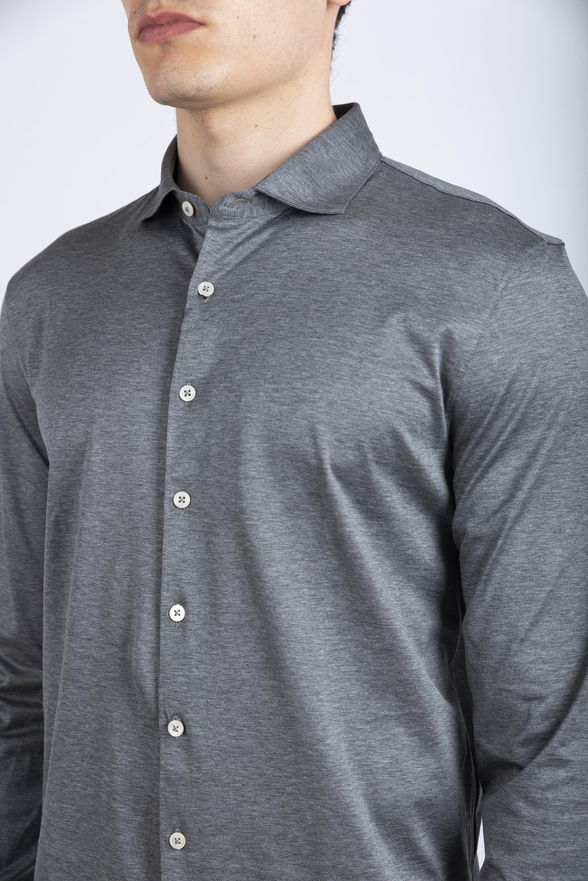 Camicia jersey filo di scozia grigio 60120/74002 059 GRAN SASSO 