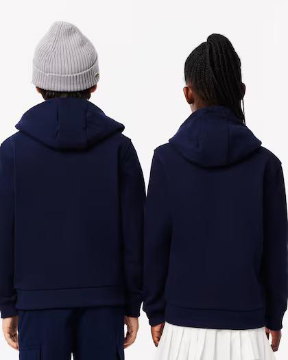 Felpa con cappuccio e zip in pile 847027 UGW LACOSTE 
