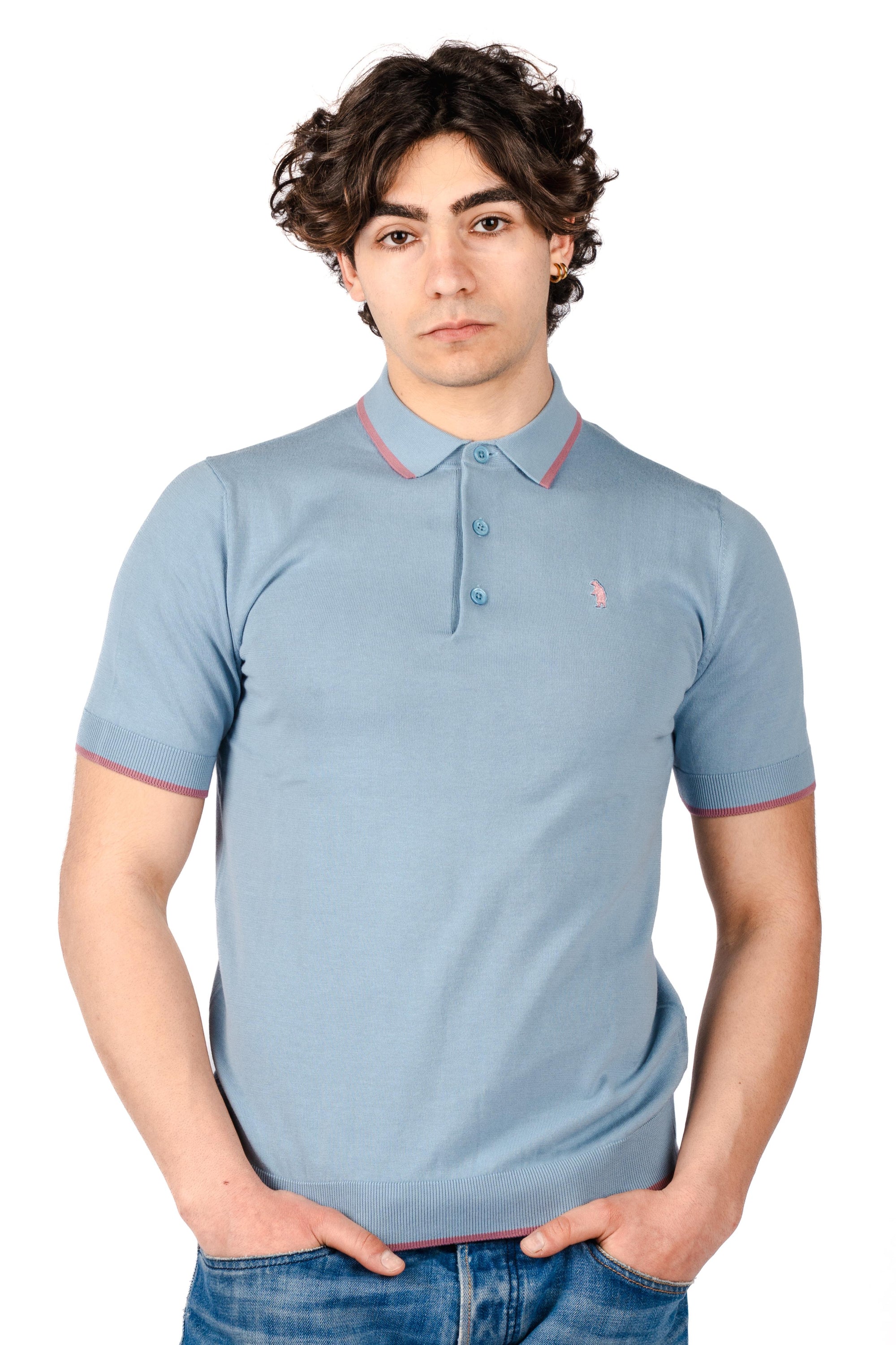 Polo con dettagli a contrasto R5012M261 FOG REFRIGUE 