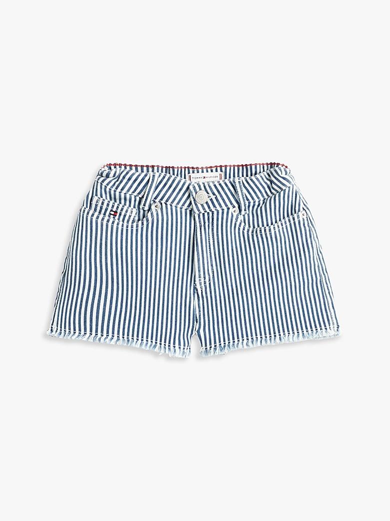 Shorts in denim a righe KG0KG08444J 1A4 TOMMY HILFIGER 