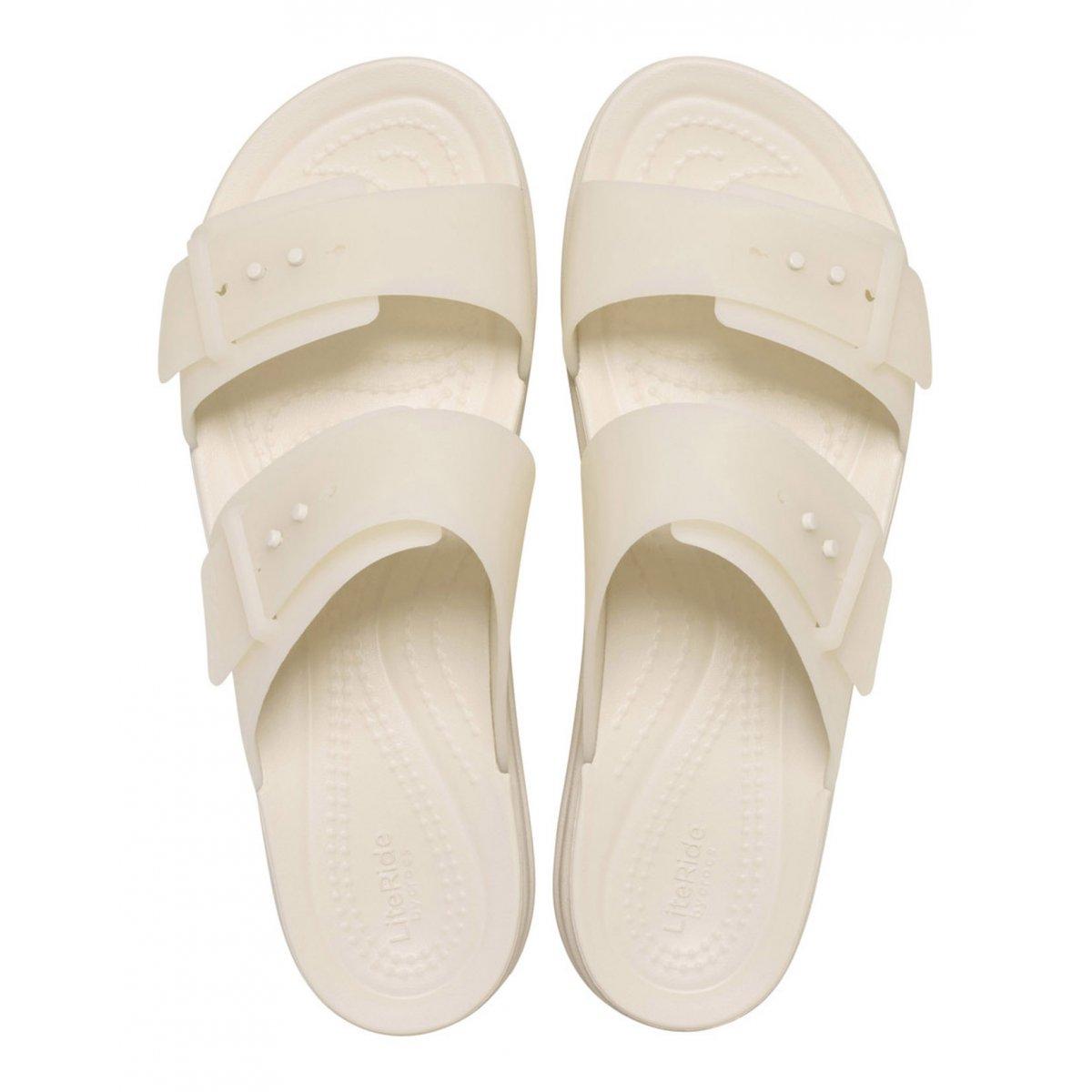 Brooklyn Buckle Frosted Low Wedge Donna Sandstone CR210980 SDST CROCS 