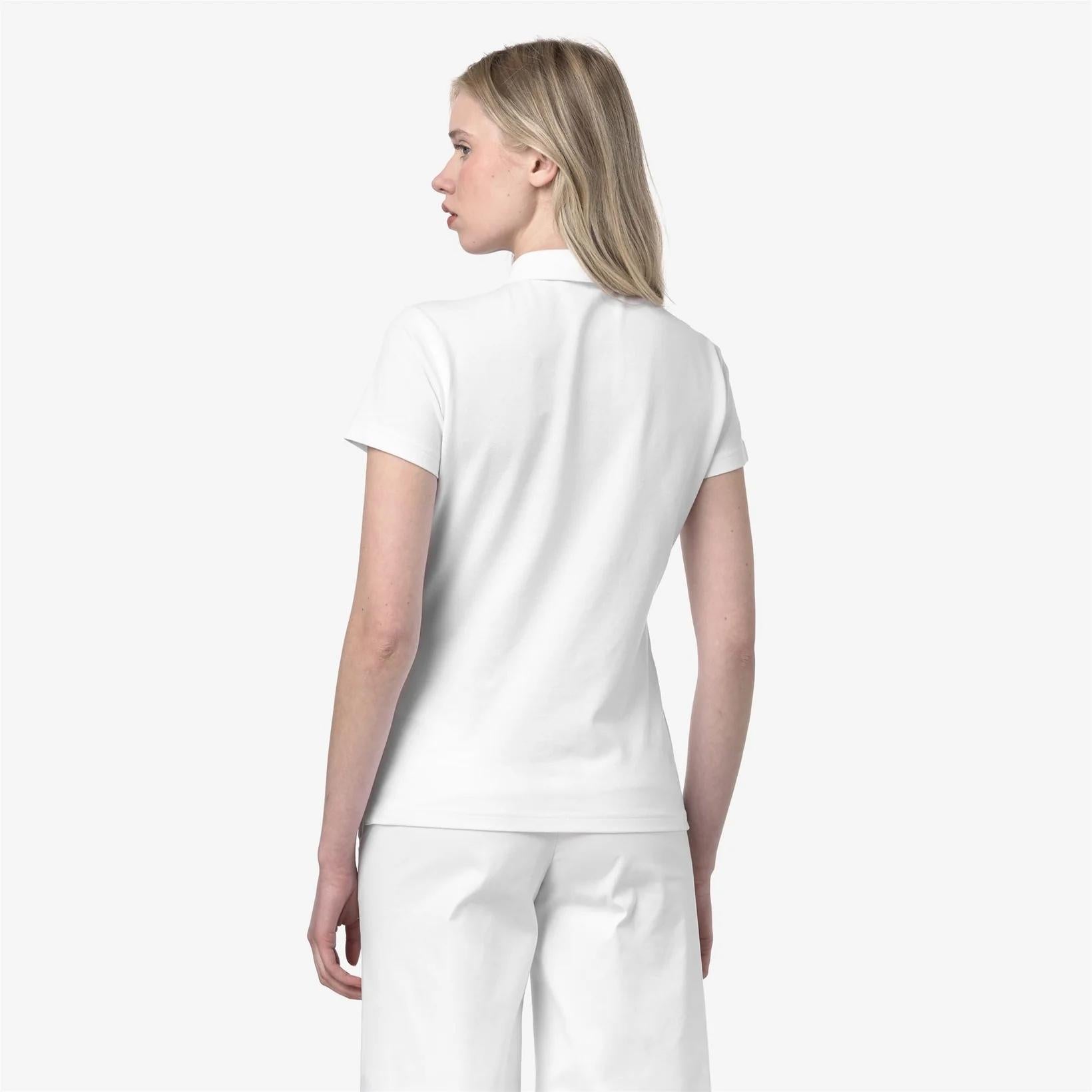 Polo Amedea Pique donna bianco K1127GW 001 K-WAY 