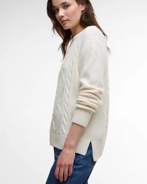 Maglione girocollo Burne con motivo a rombi LKN1572 WH51 BARBOUR 