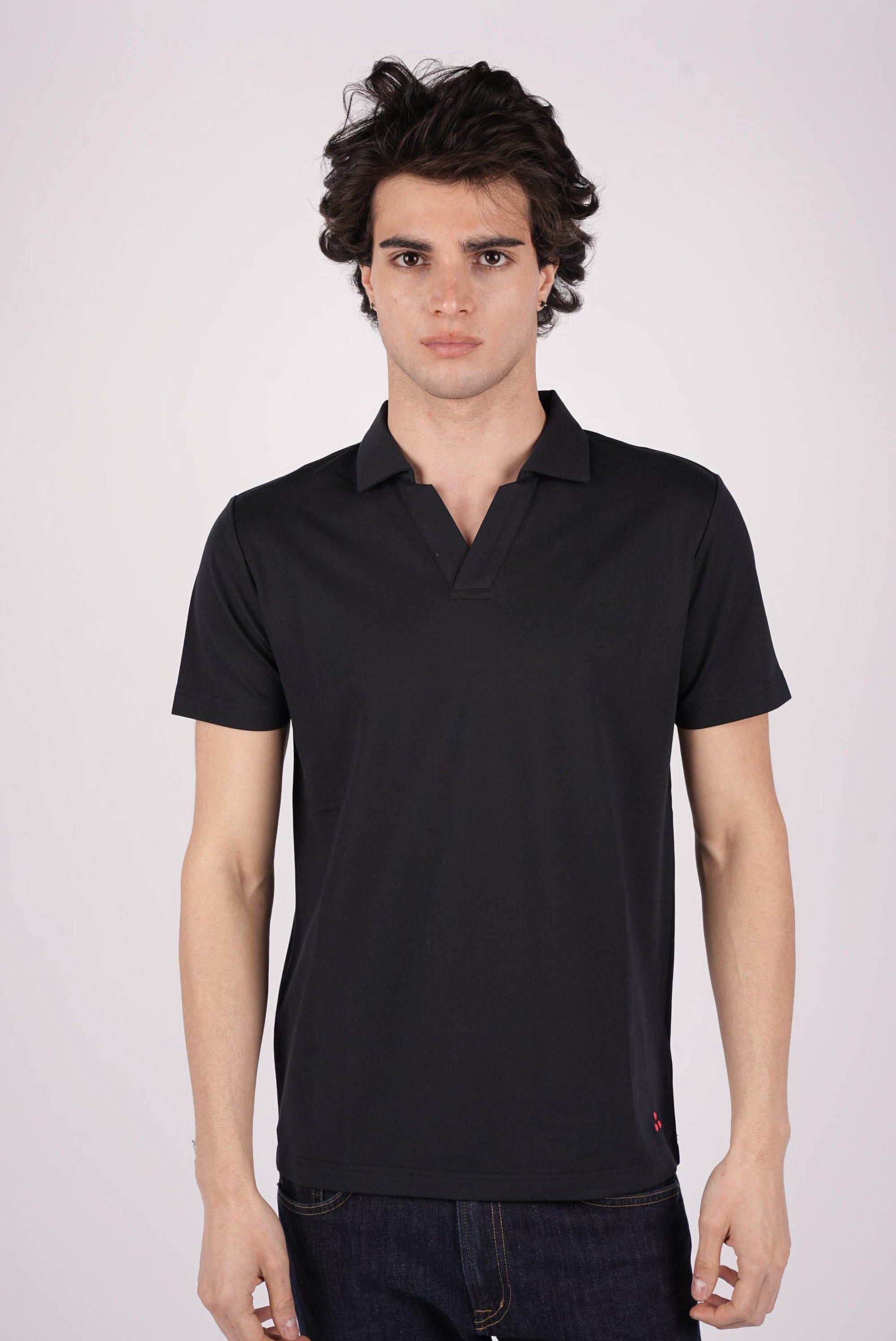 Polo in tricot di cotone, in punto piqué new helgo PEU5847 215 PEUTEREY 