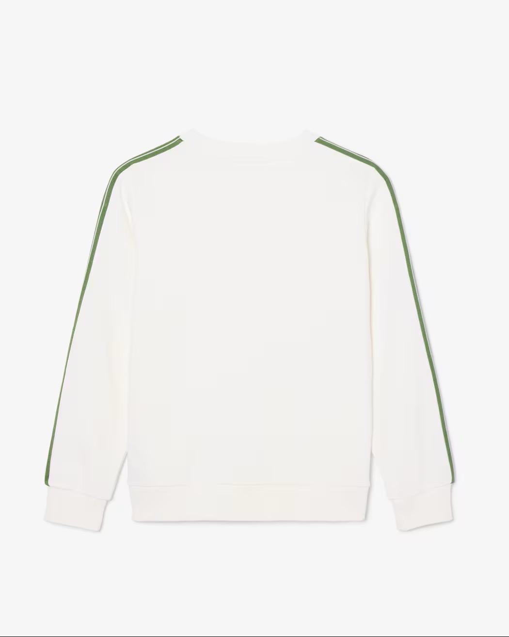 Felpa in cotone a righe con logo 847578 70V LACOSTE 