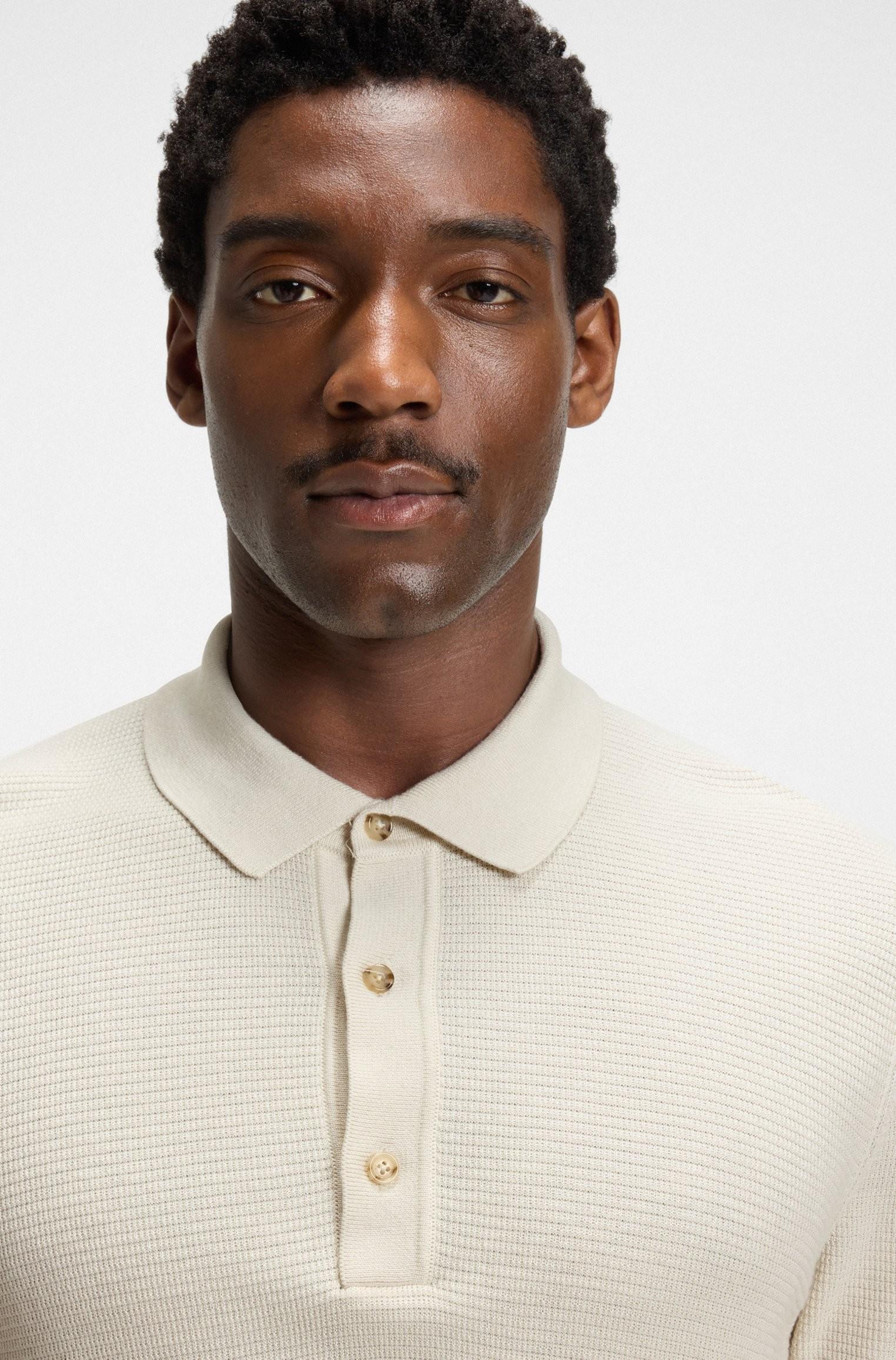 Polo regular fit in maglia di misto cotone 50543148 131 BOSS 