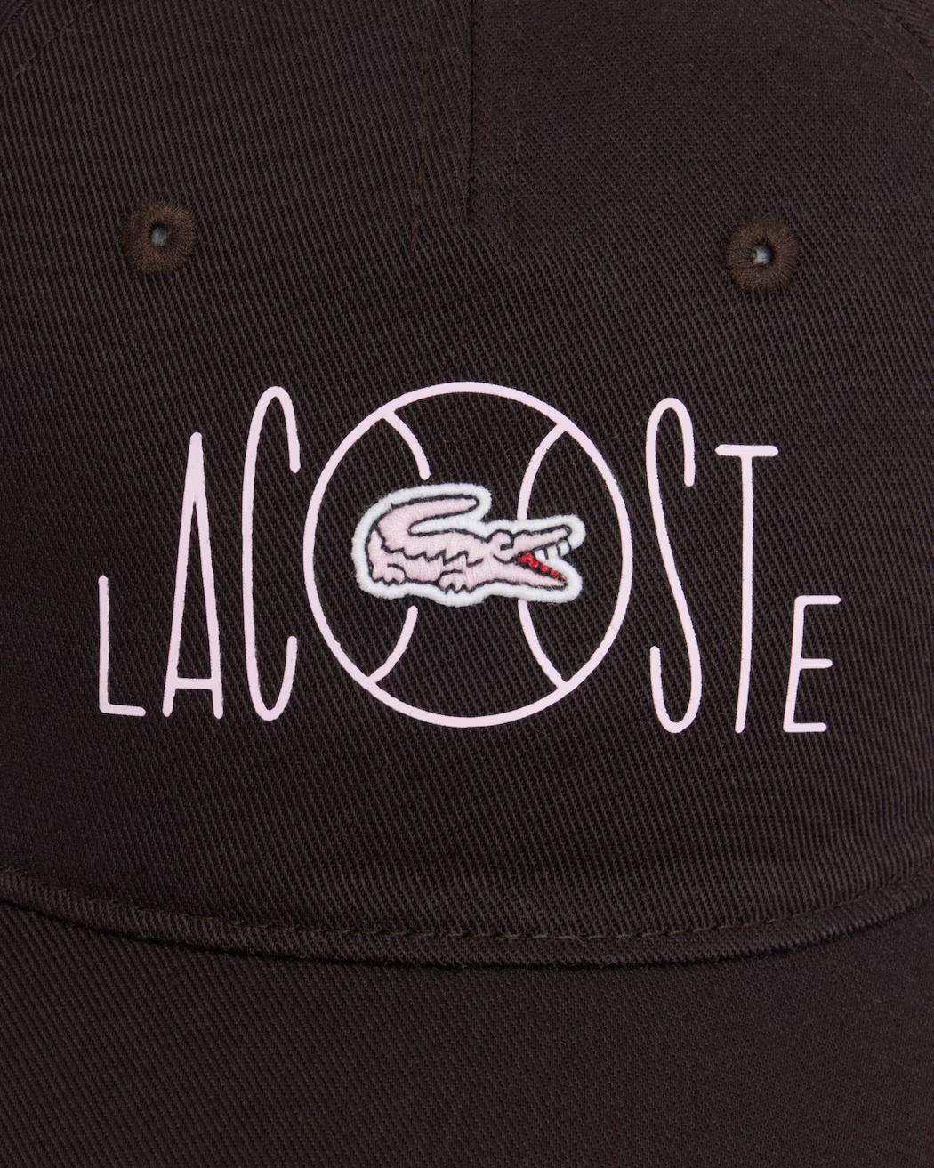 Cappellino in twill di cotone con stampa RK1928 3LA LACOSTE 