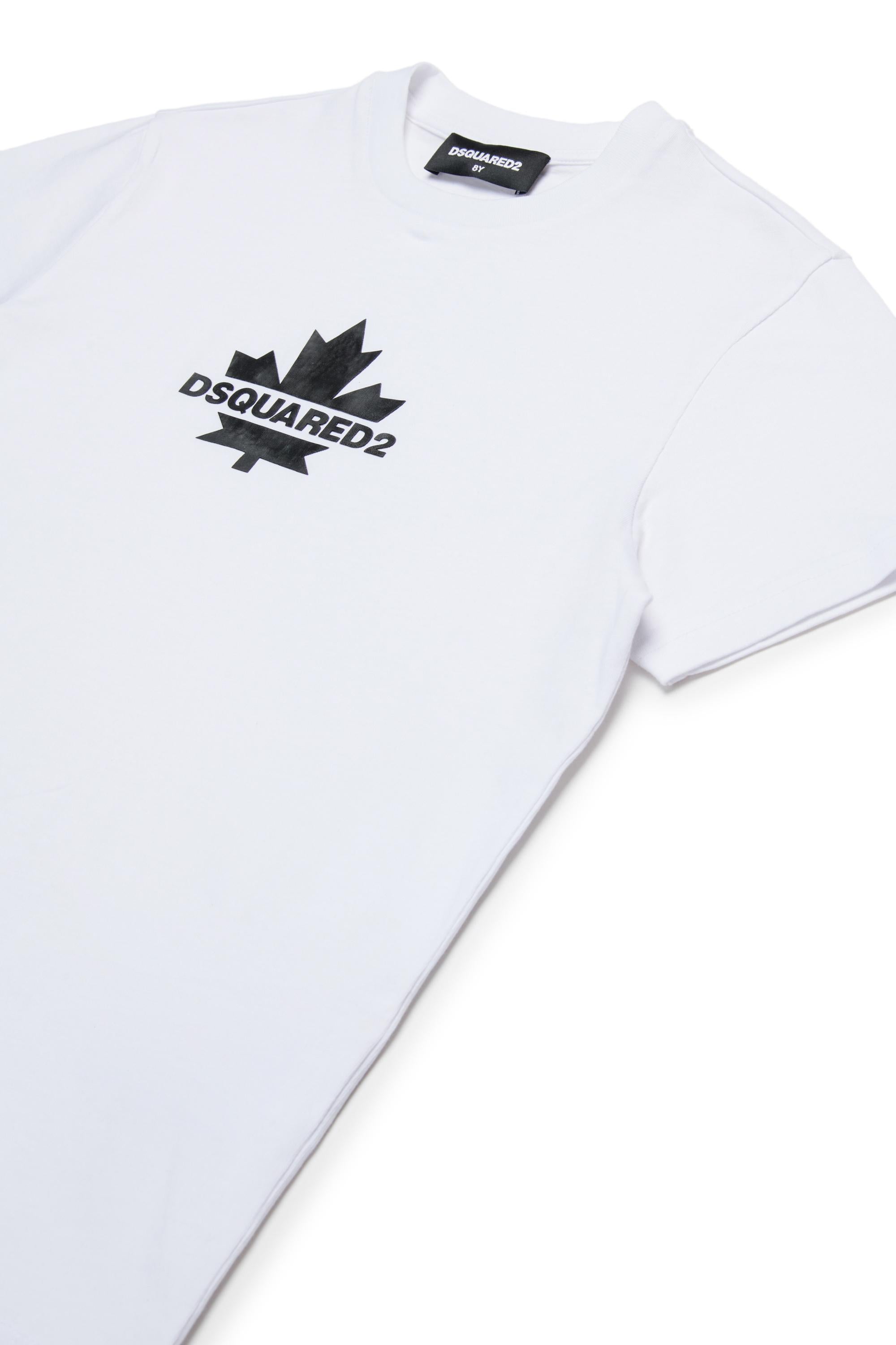 D2Kids Junior Maple Leaf T-shirt White DQ2743D0AC7 DQ100 DSQUARED2 
