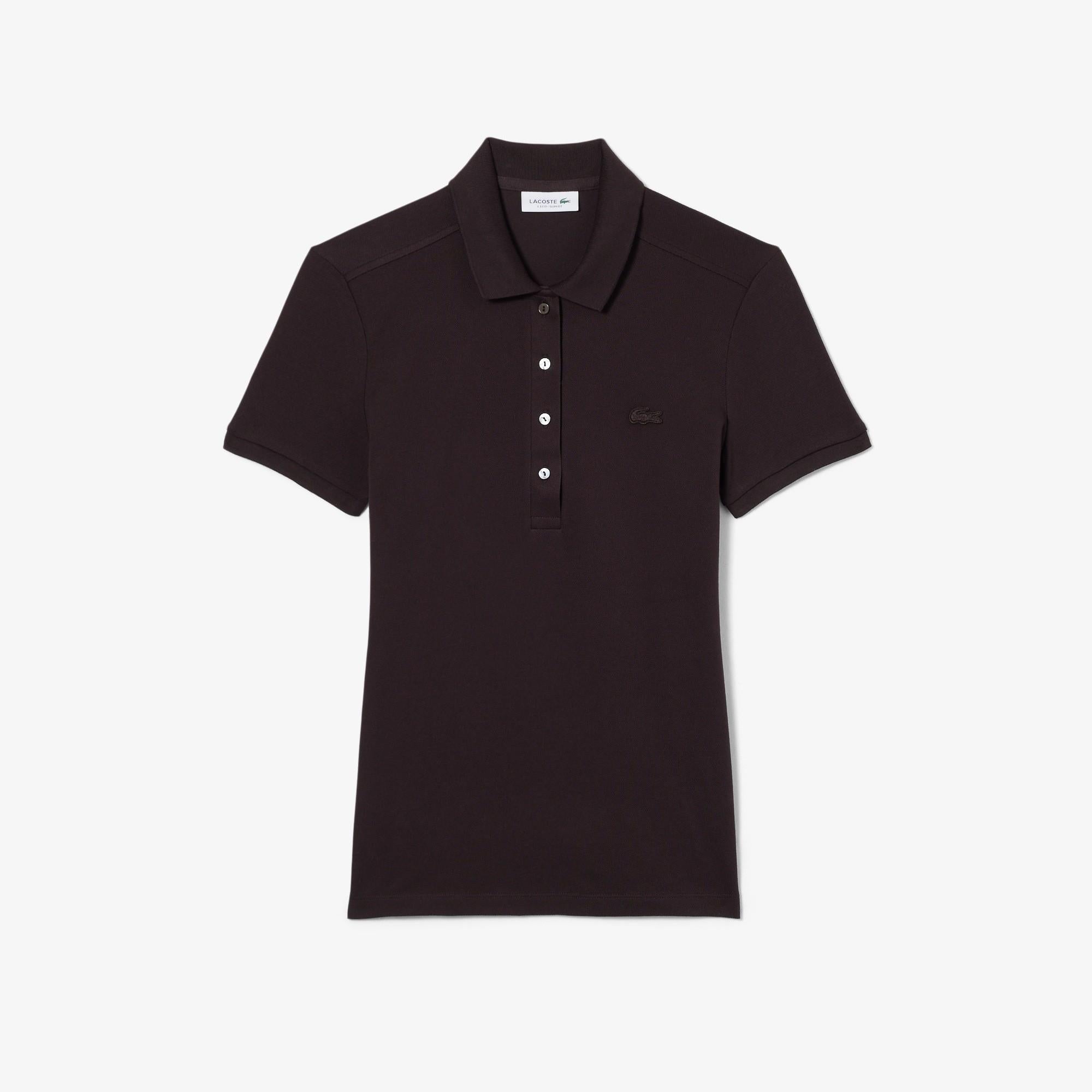 Polo da donna in piqué di cotone stretch Lacoste slim fit PF5462 3LA LACOSTE 