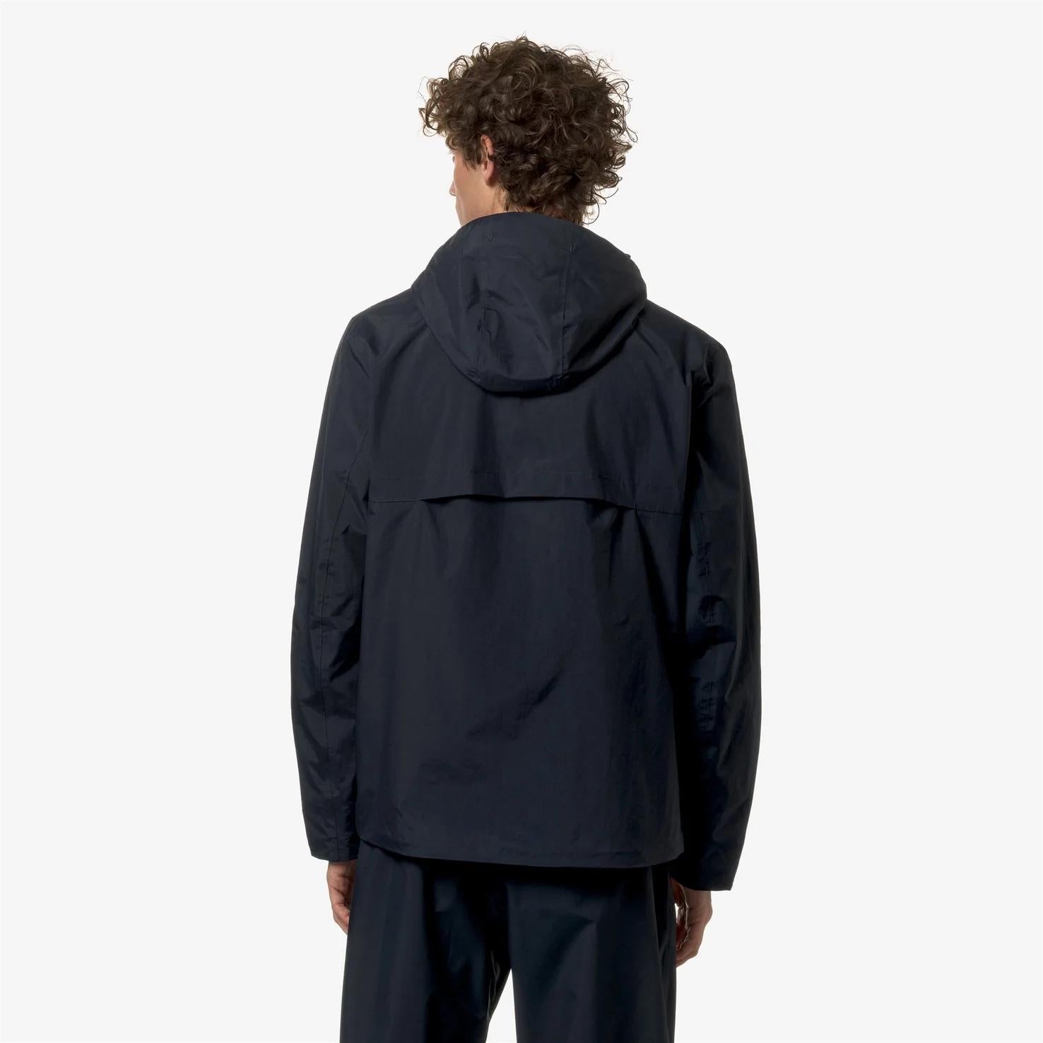 Giacca corta primaverile da uomo blu con caratteristiche impermeabili K1141QW K89 K-WAY 