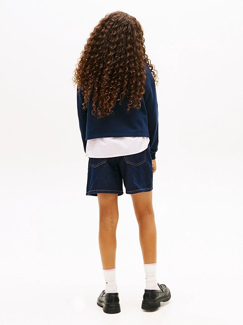 Felpa relaxed fit in spugna con logo glitter KG0KG09128J C1G TOMMY HILFIGER 