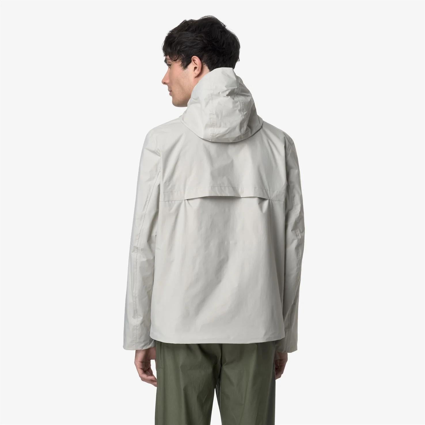 Giacca corta primaverile da uomo beige con caratteristiche impermeabili K1141QW 634 K-WAY 