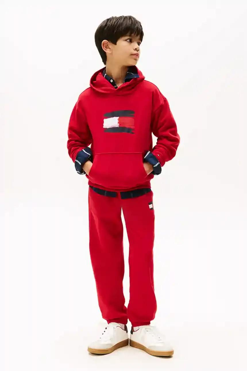 Felpa con cappuccio e bandiera iconica KB0KB10112T XLD TOMMY HILFIGER 