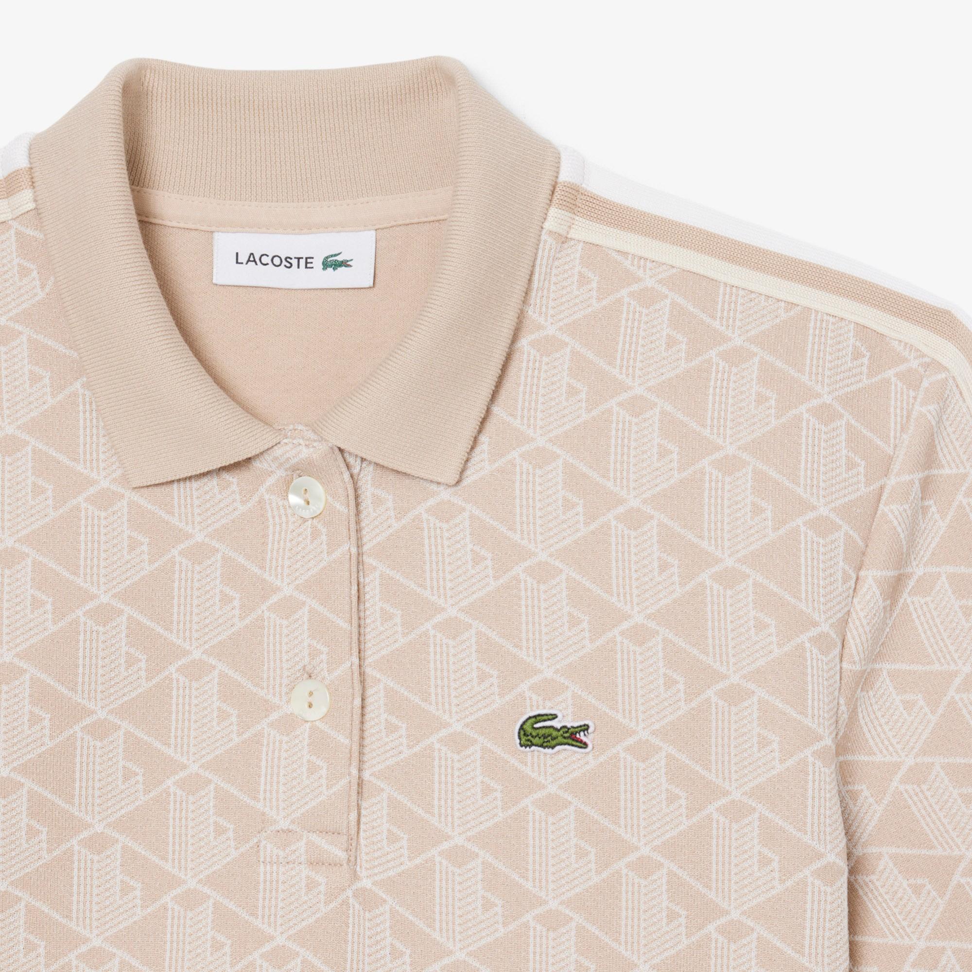 Polo slim fit in jacquard con monogramma DF3364 8GI LACOSTE 