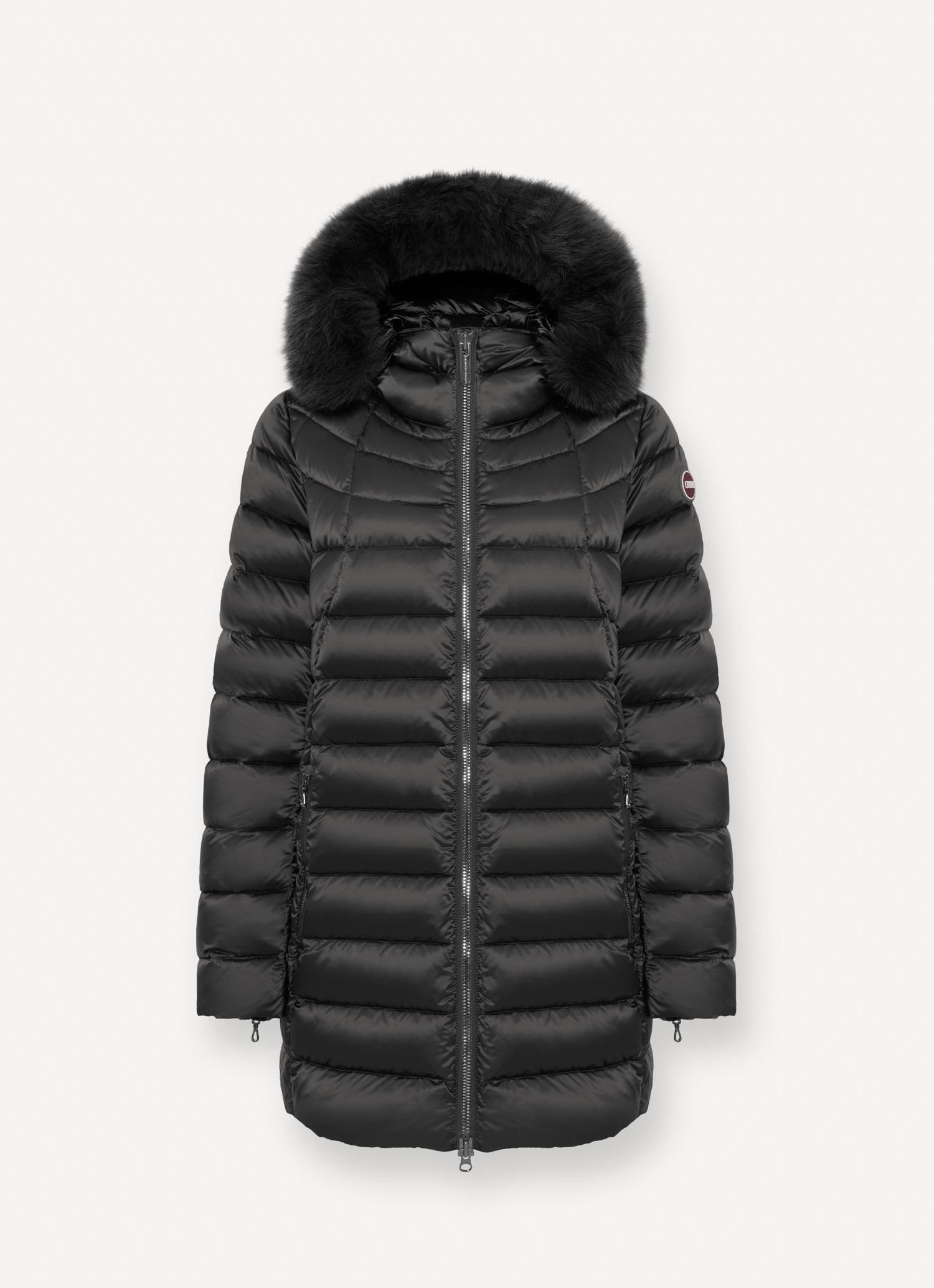 Piumino a trapezio con pelliccia 2233E2YO 99 COLMAR 
