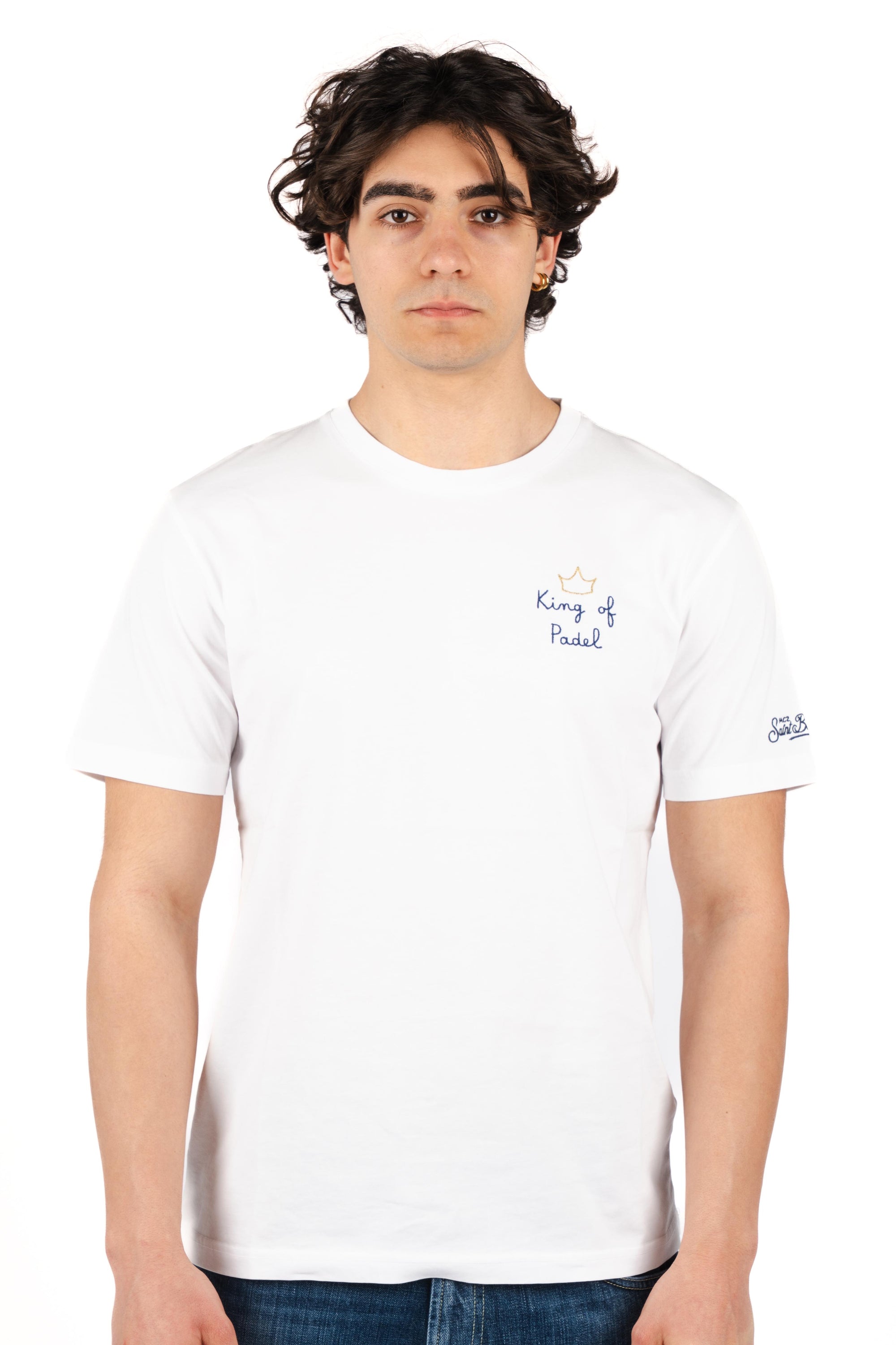 T-shirt Portofino ricamo King of Padel POT0001 01993L MC2 SAINT BARTH 
