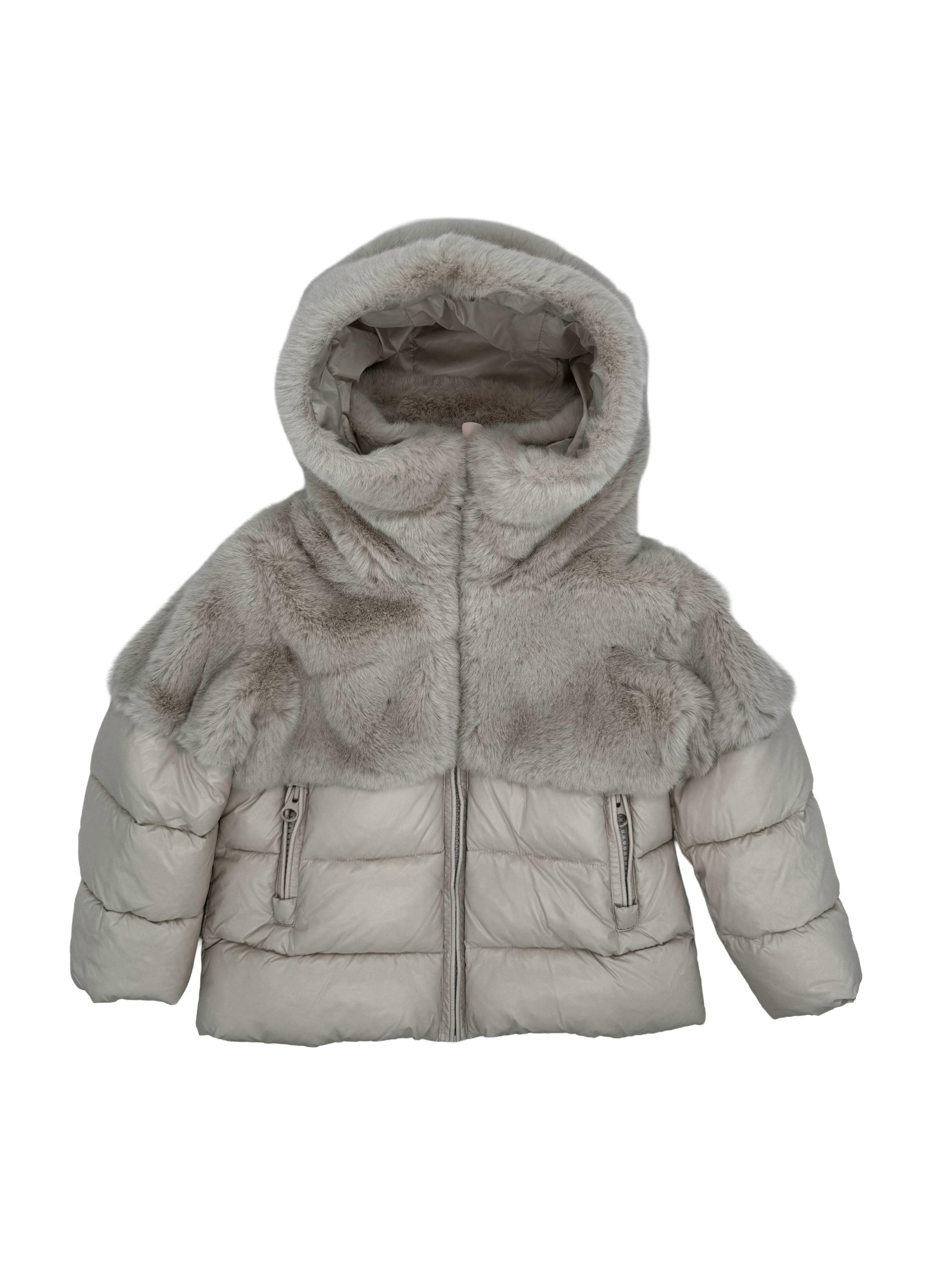 Giubbetto nylon con pelliccia eco fanevil junior 25WBLGC02411 907 BLAUER 