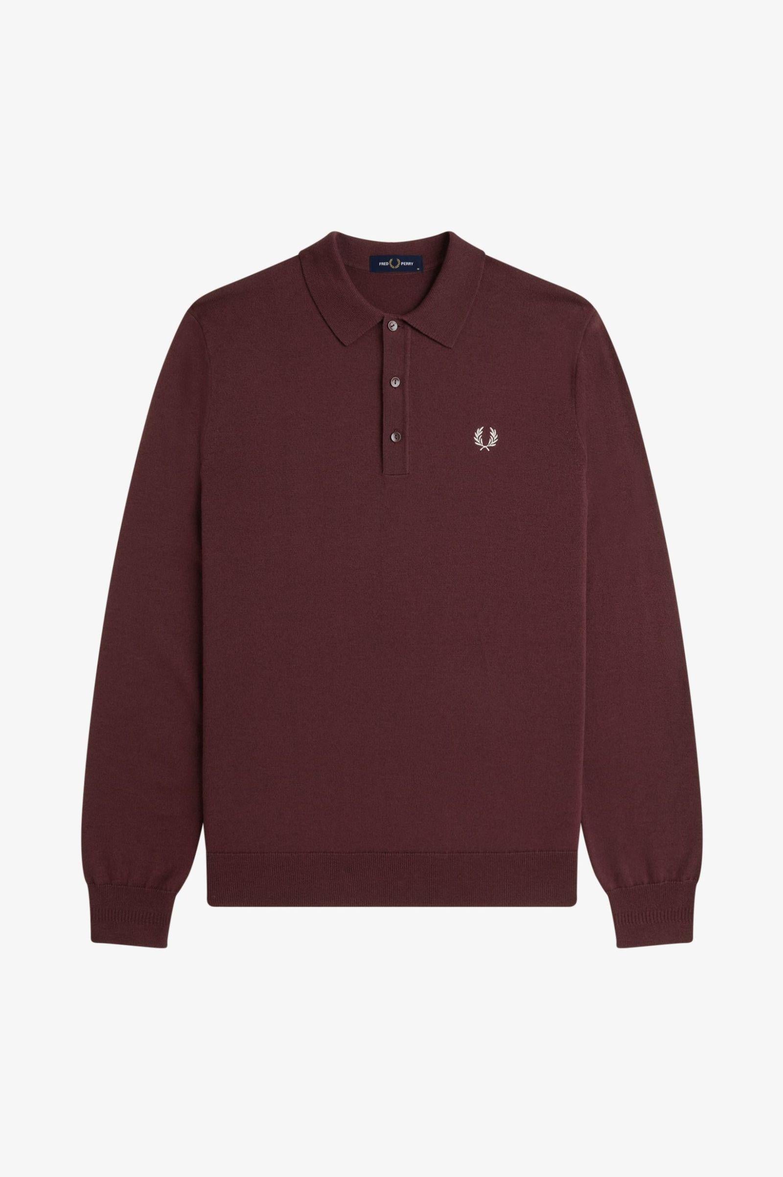 Polo in maglia a maniche lunghe K453555 597 FRED PERRY 
