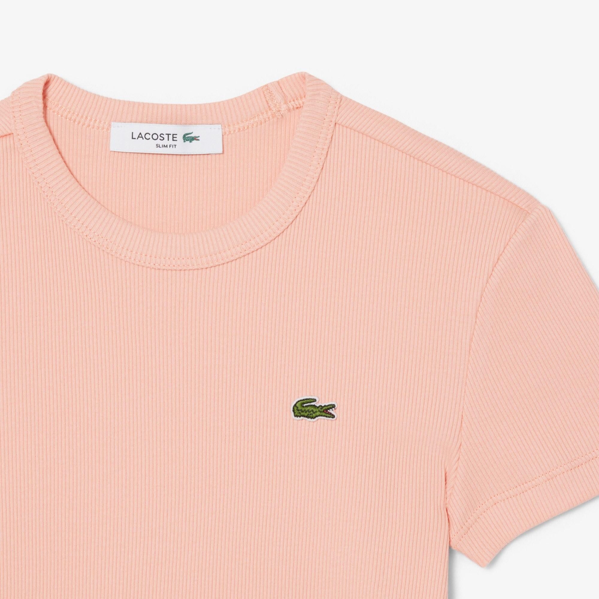 T-shirt in cotone a costine slim fit TF5538 UI2 LACOSTE 